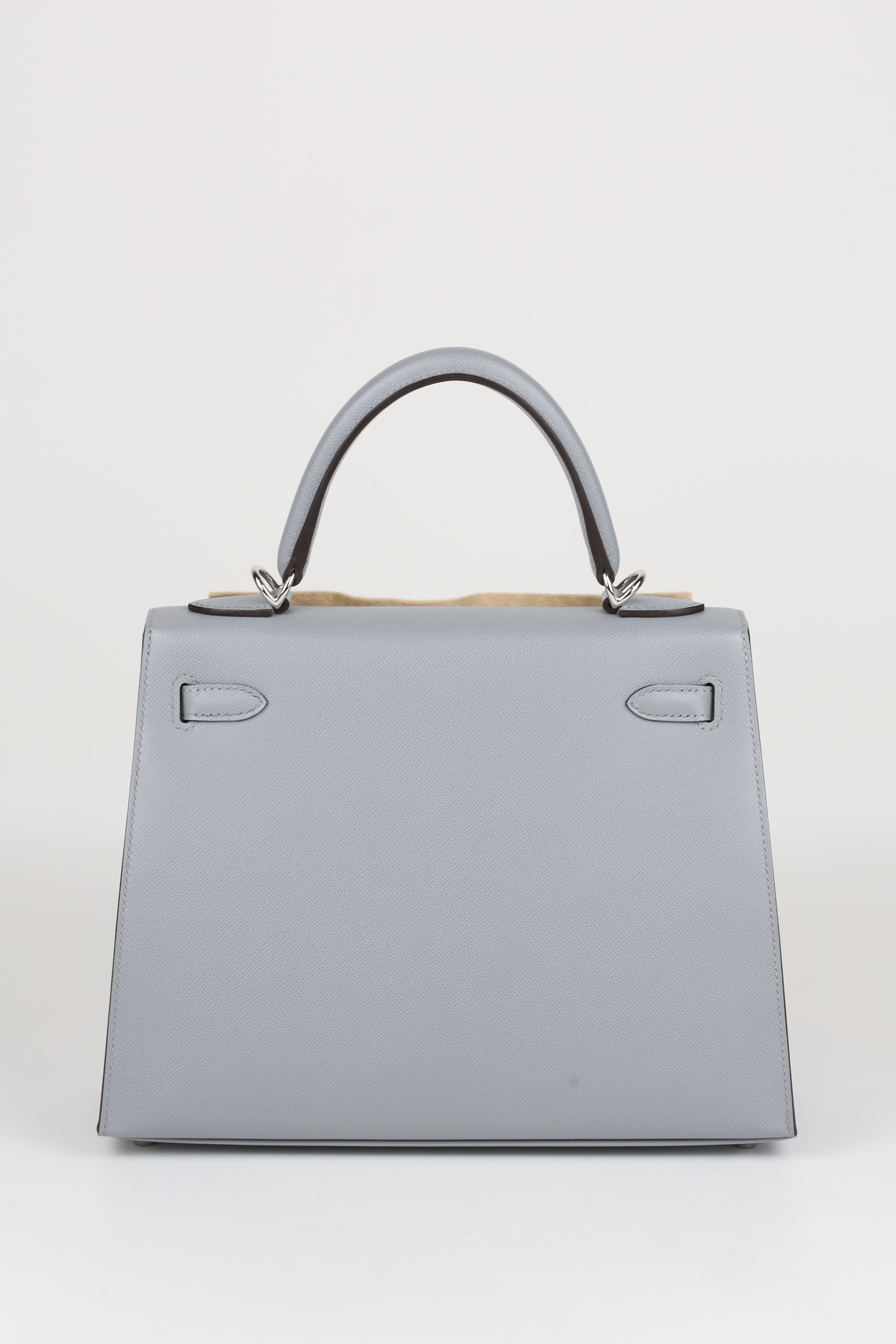 HERMÈS Kelly 25 8U Blue Glacier