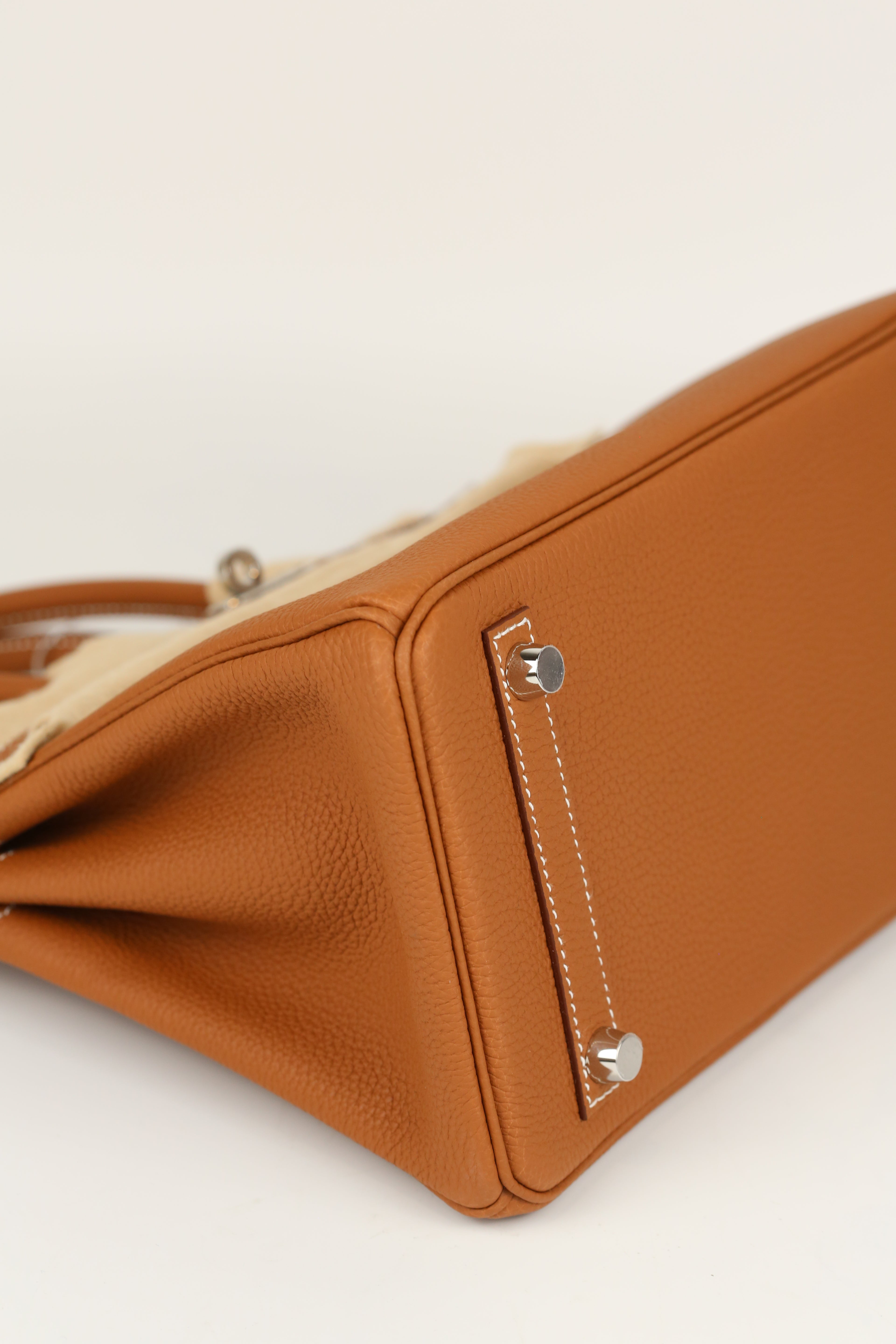 HERMÈS Birkin 25 Gold Silver