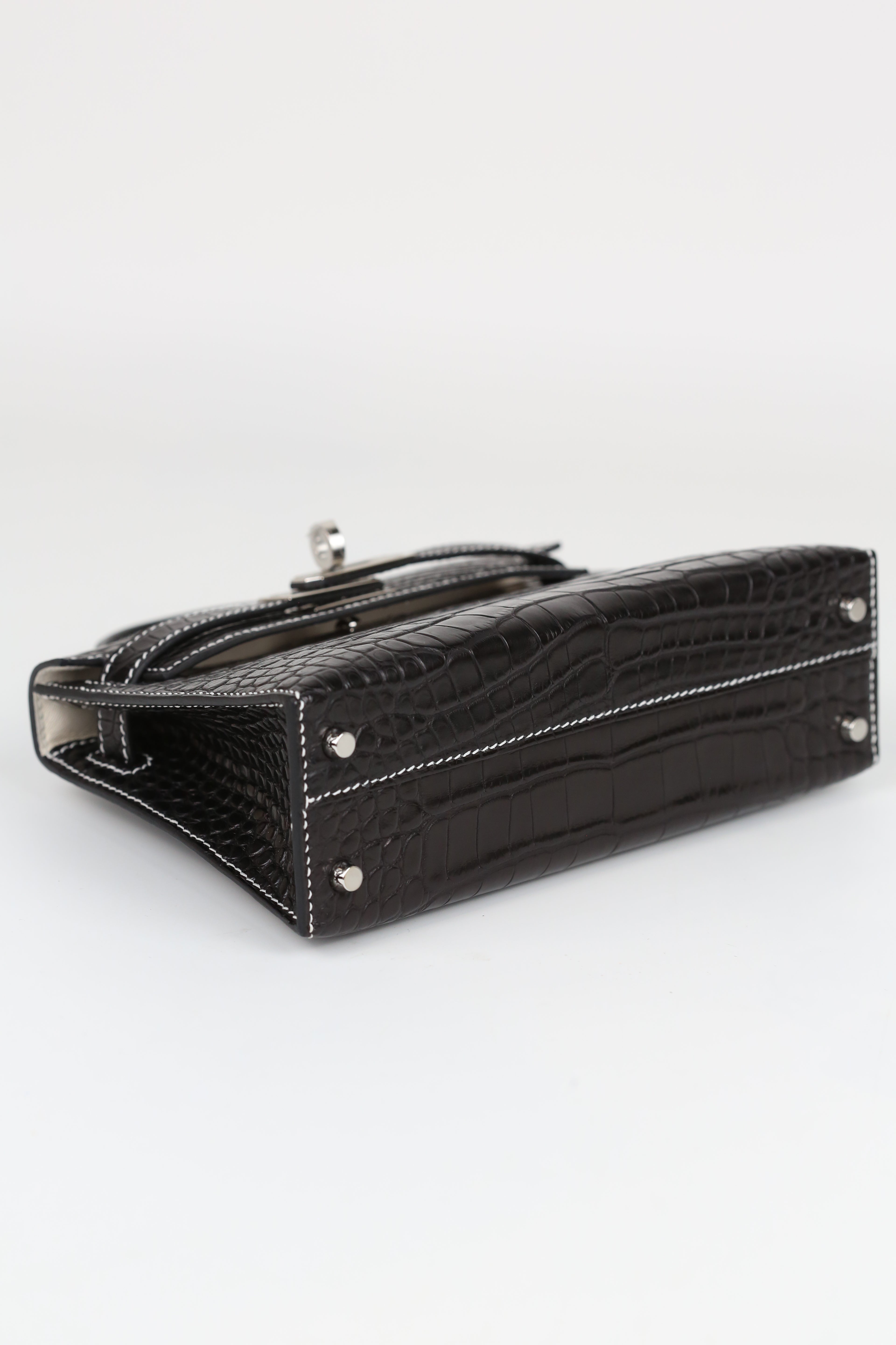 HERMÈS Mini Kelly  Matte Alligator