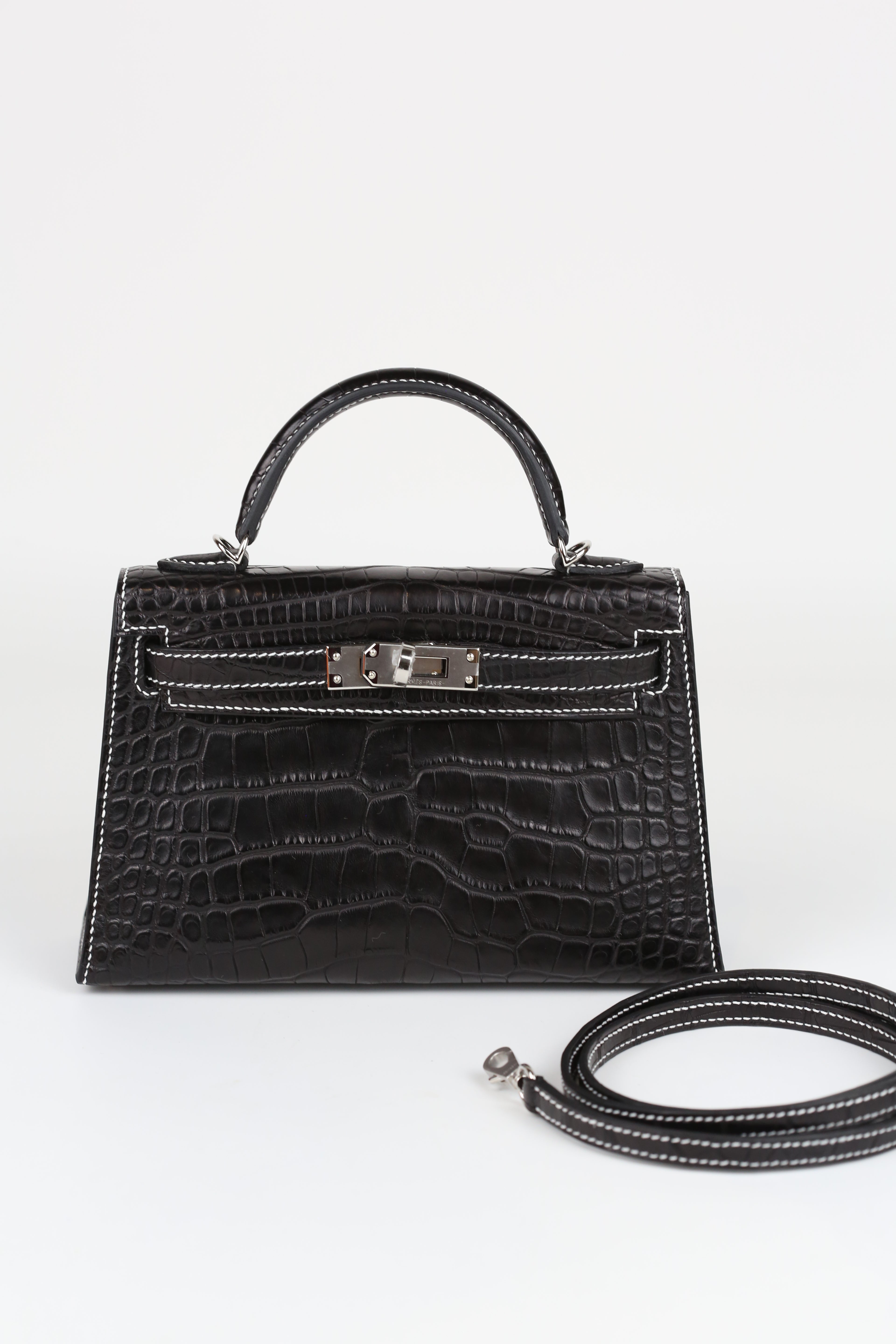 HERMÈS Mini Kelly  Matte Alligator