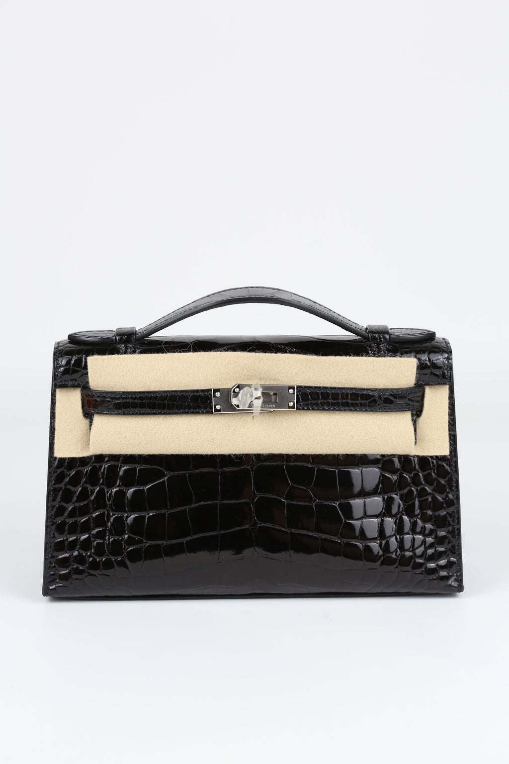 HERMÈS Kelly Pochette Black Silver