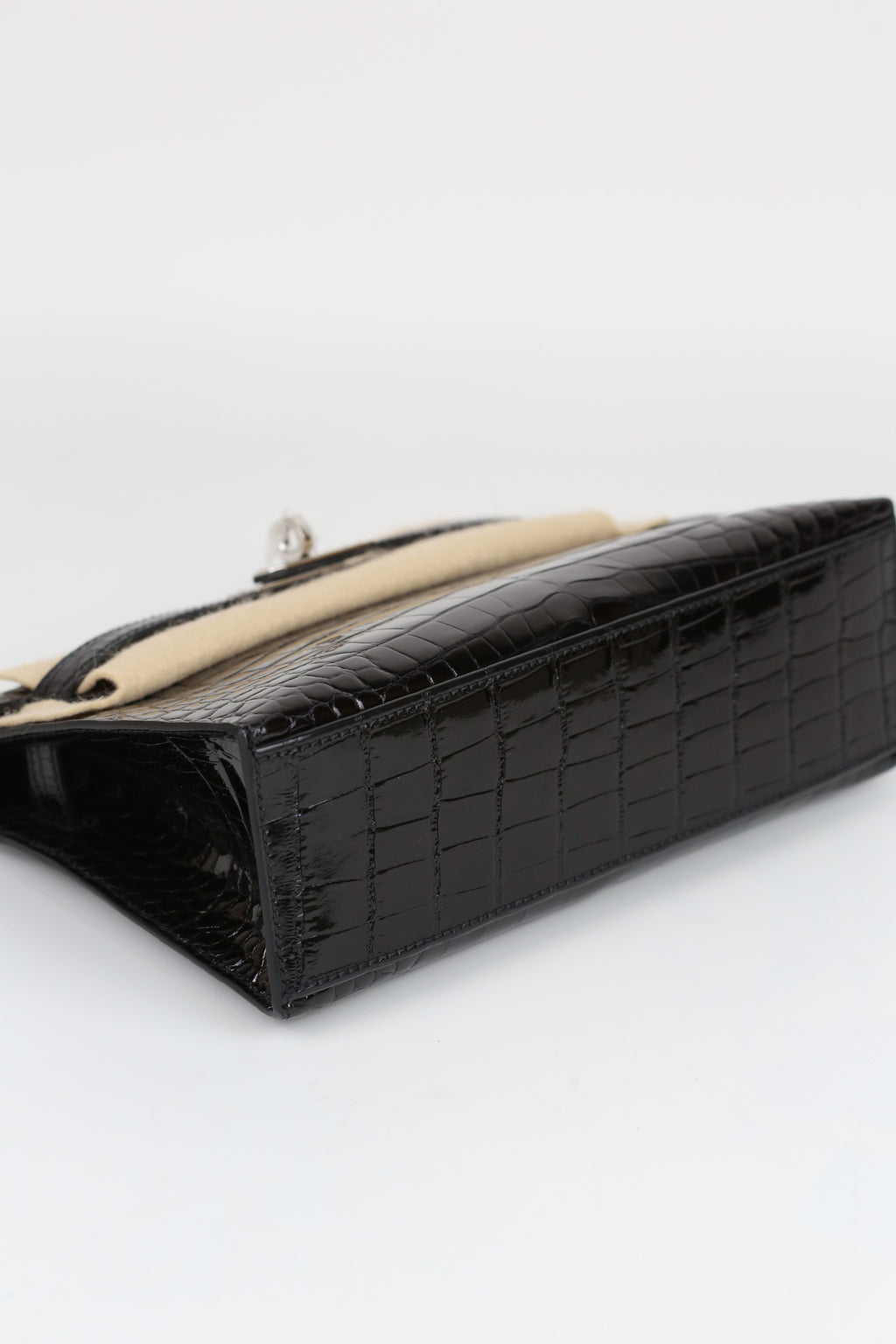 HERMÈS Kelly Pochette Black Silver