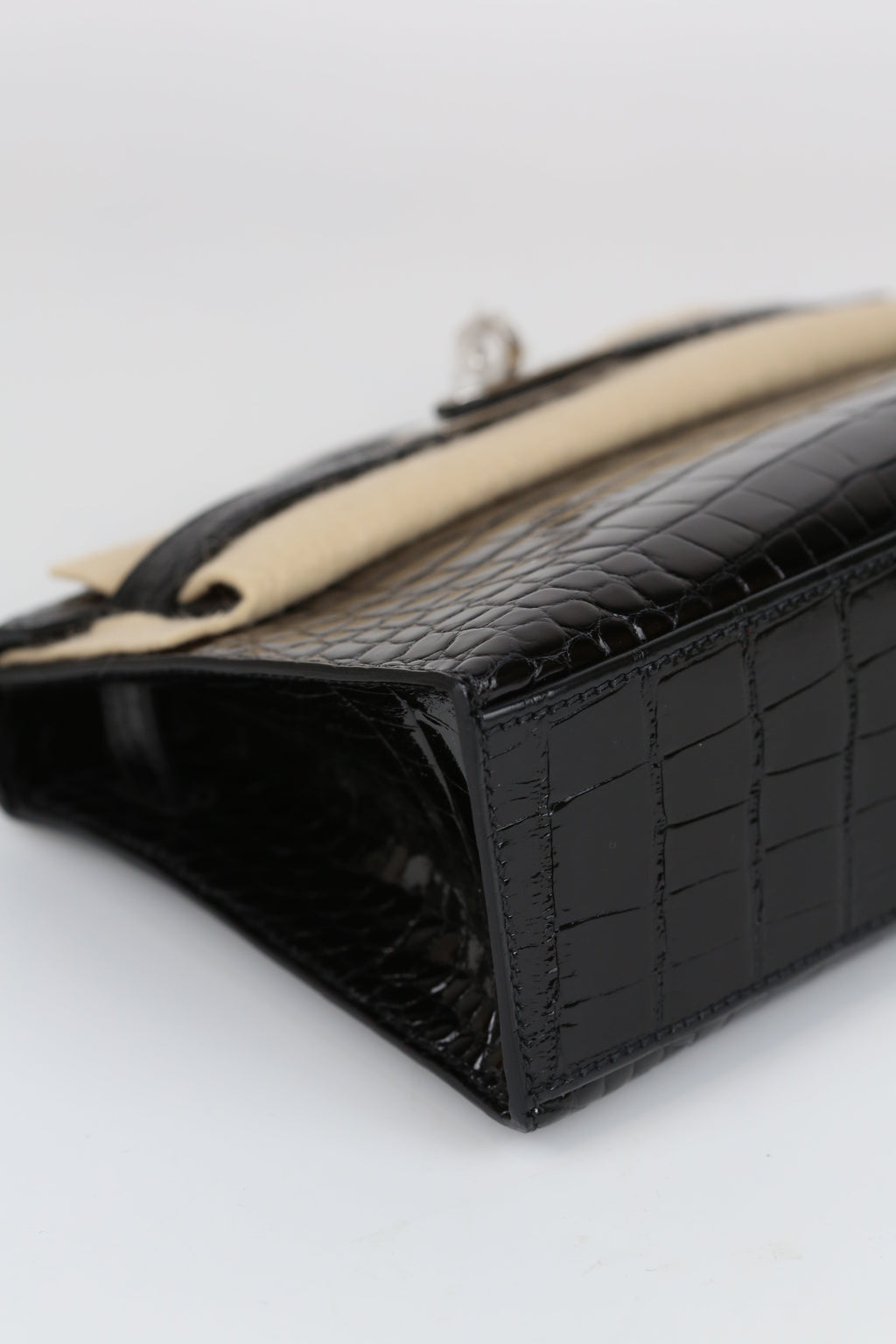 HERMÈS Kelly Pochette Black Silver