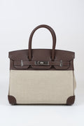 HERMÈS Birkin 30 Moka silver