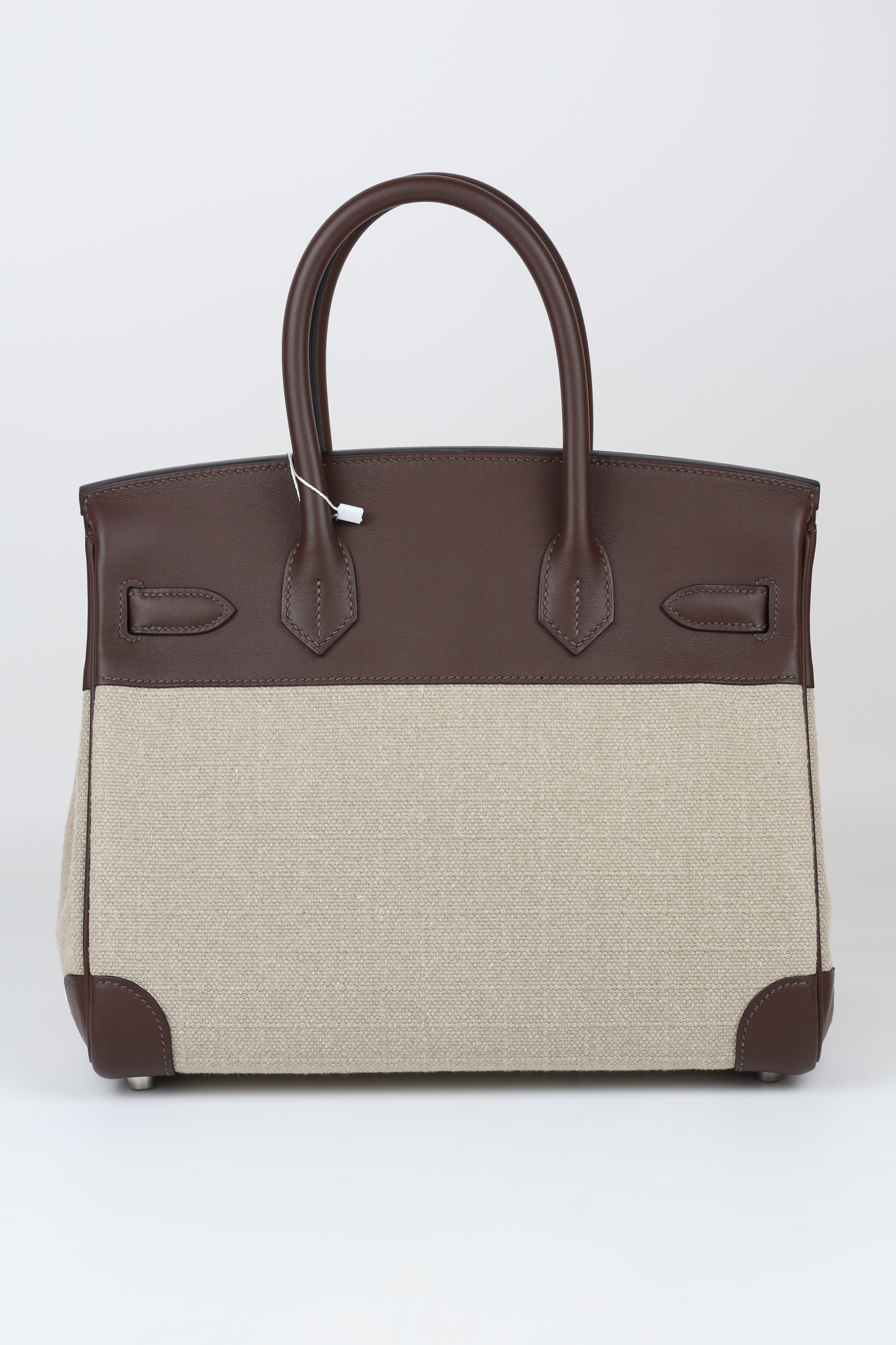 HERMÈS Birkin 30 Moka silver