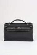 HERMÈS Kelly Pochette Black Silver