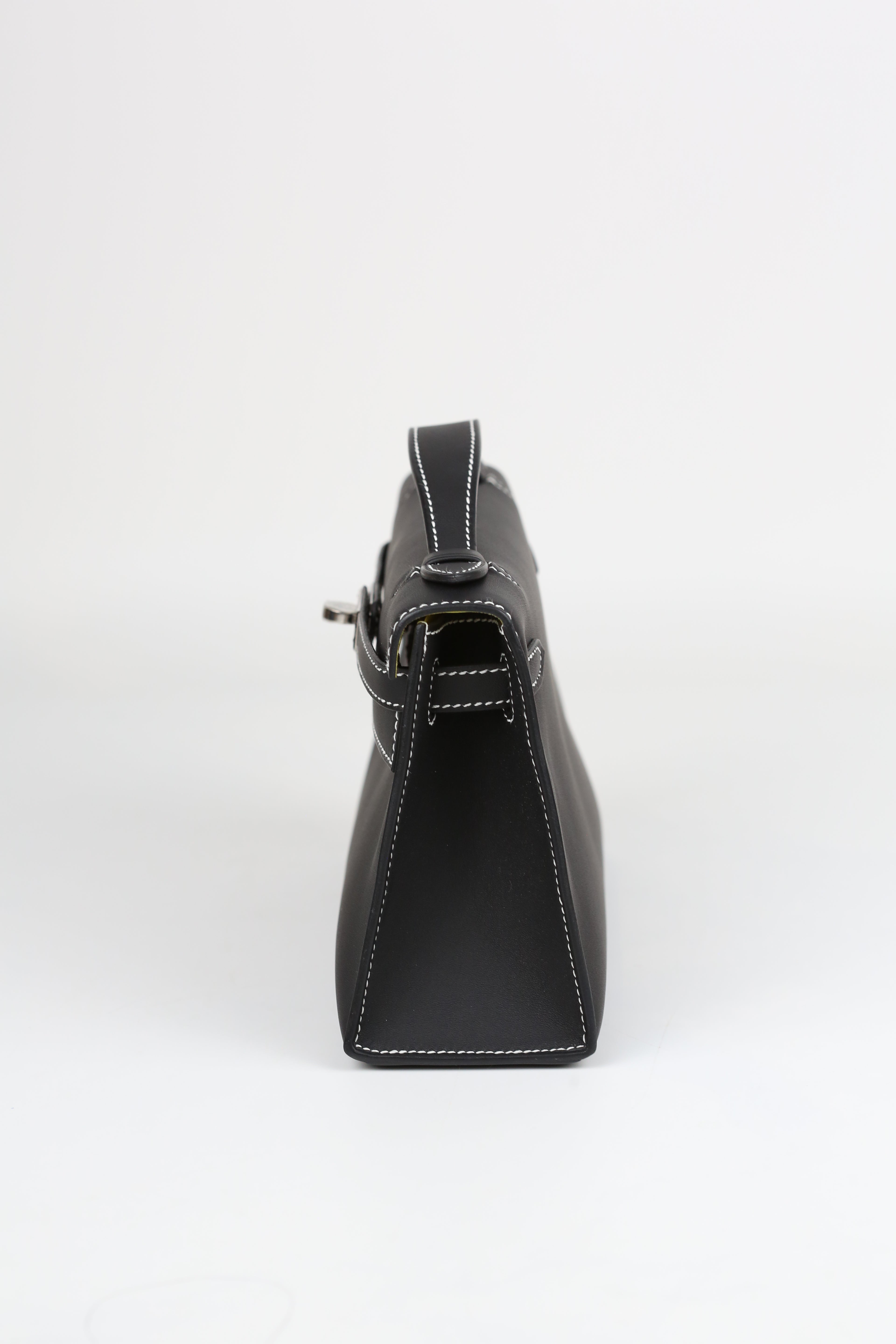 HERMÈS Kelly Pochette Black Silver