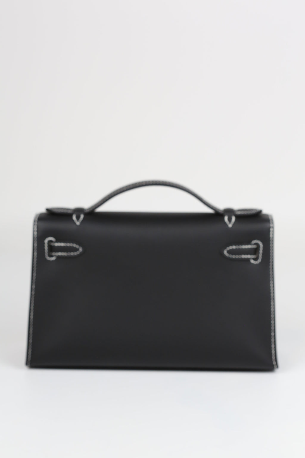 HERMÈS Kelly Pochette Black Silver