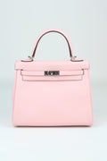 HERMÈS Kelly 25 Rose Sakura Silver