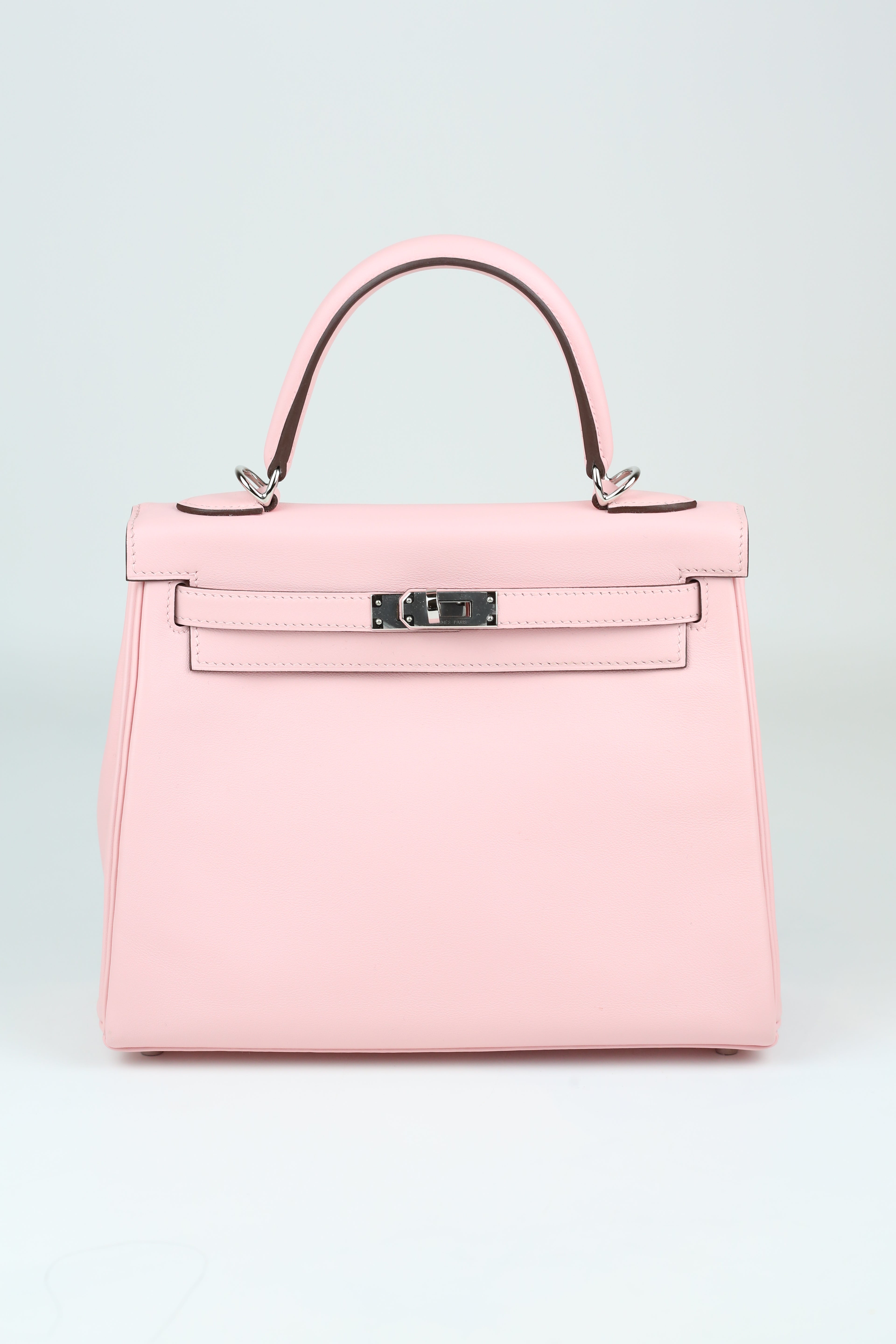 HERMÈS Kelly 25 Rose Sakura Silver