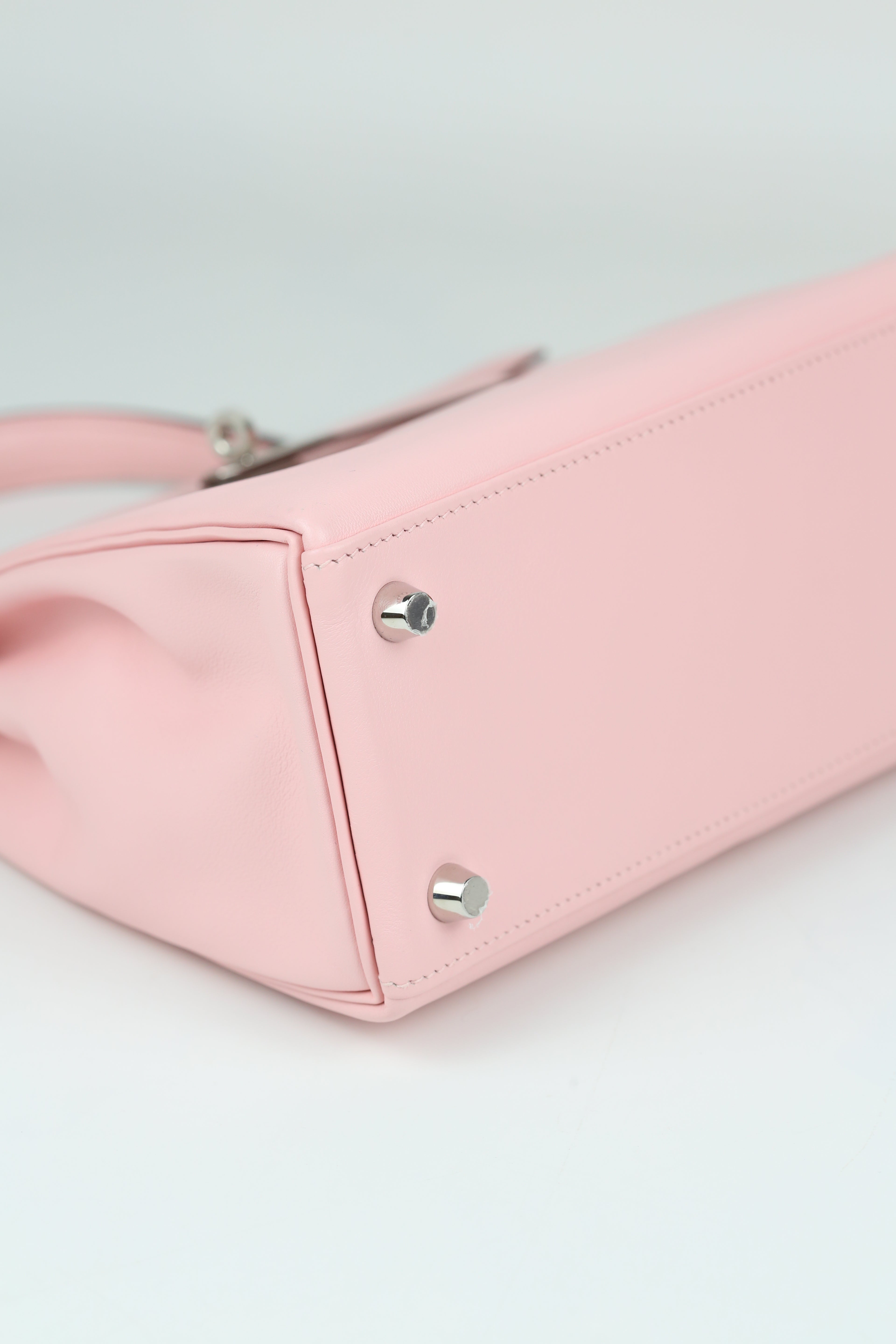HERMÈS Kelly 25 Rose Sakura Silver