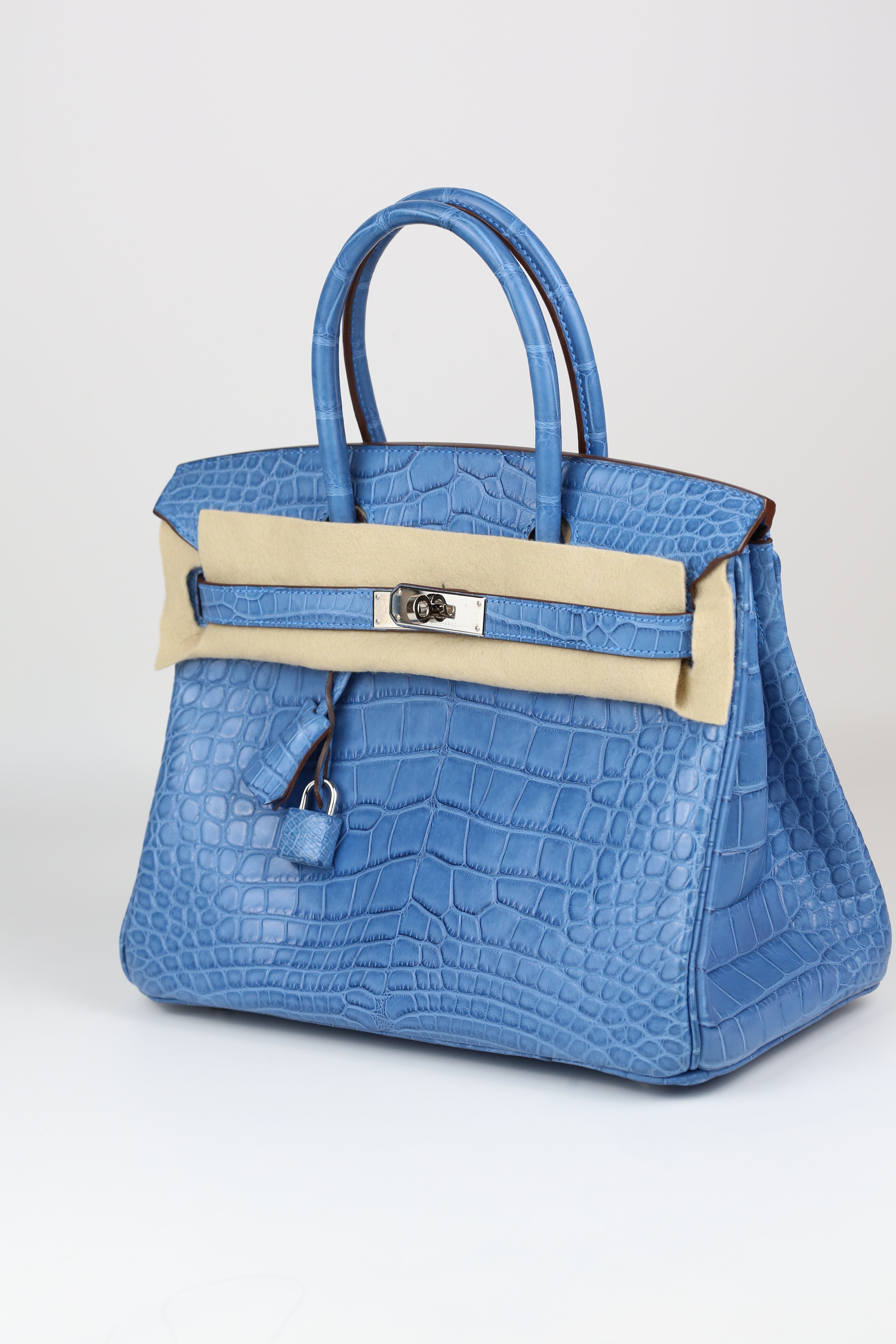 HERMÈS Birkin 30 Mykonos silver
