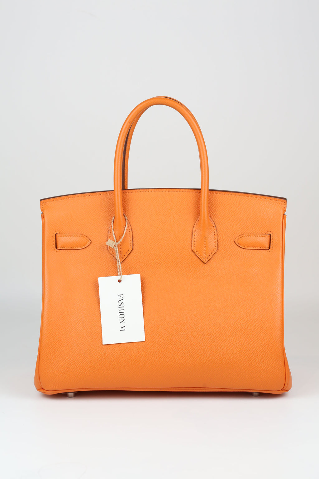 HERMÈS Birkin 30 Orange Silver