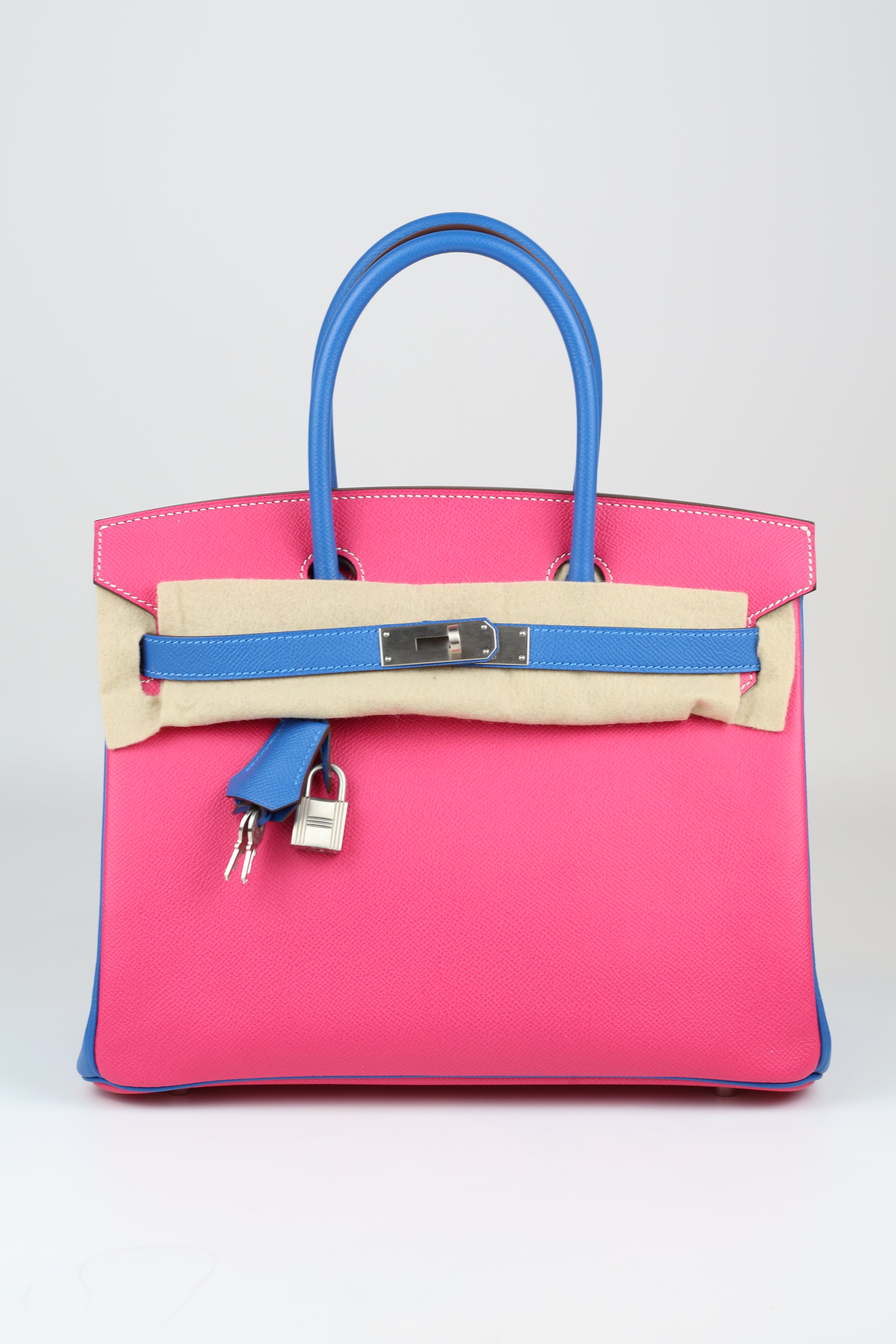 HERMÈS Birkin 30 Pink & Blue