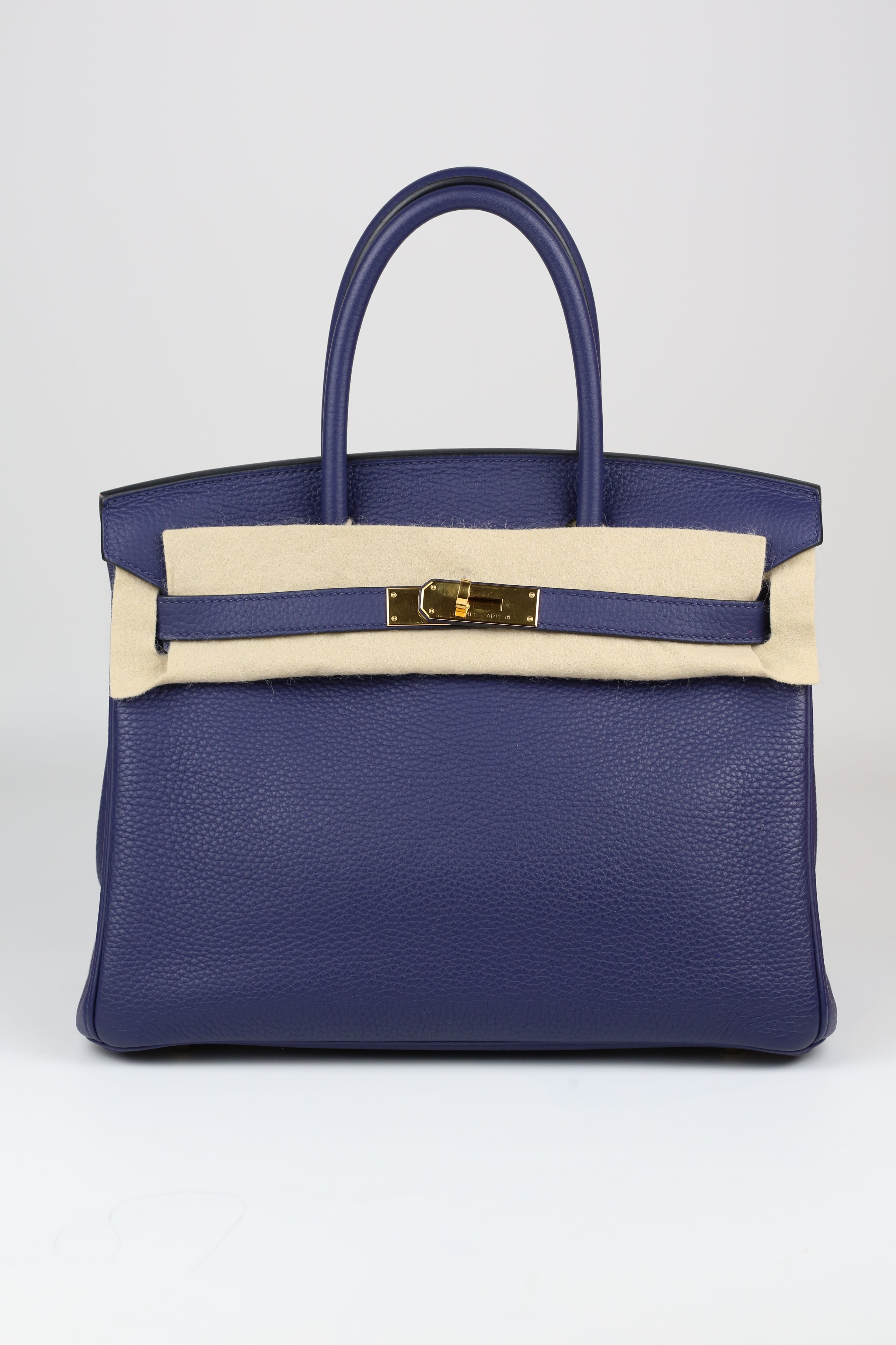 HERMÈS Birkin 30 Bleu Eucre