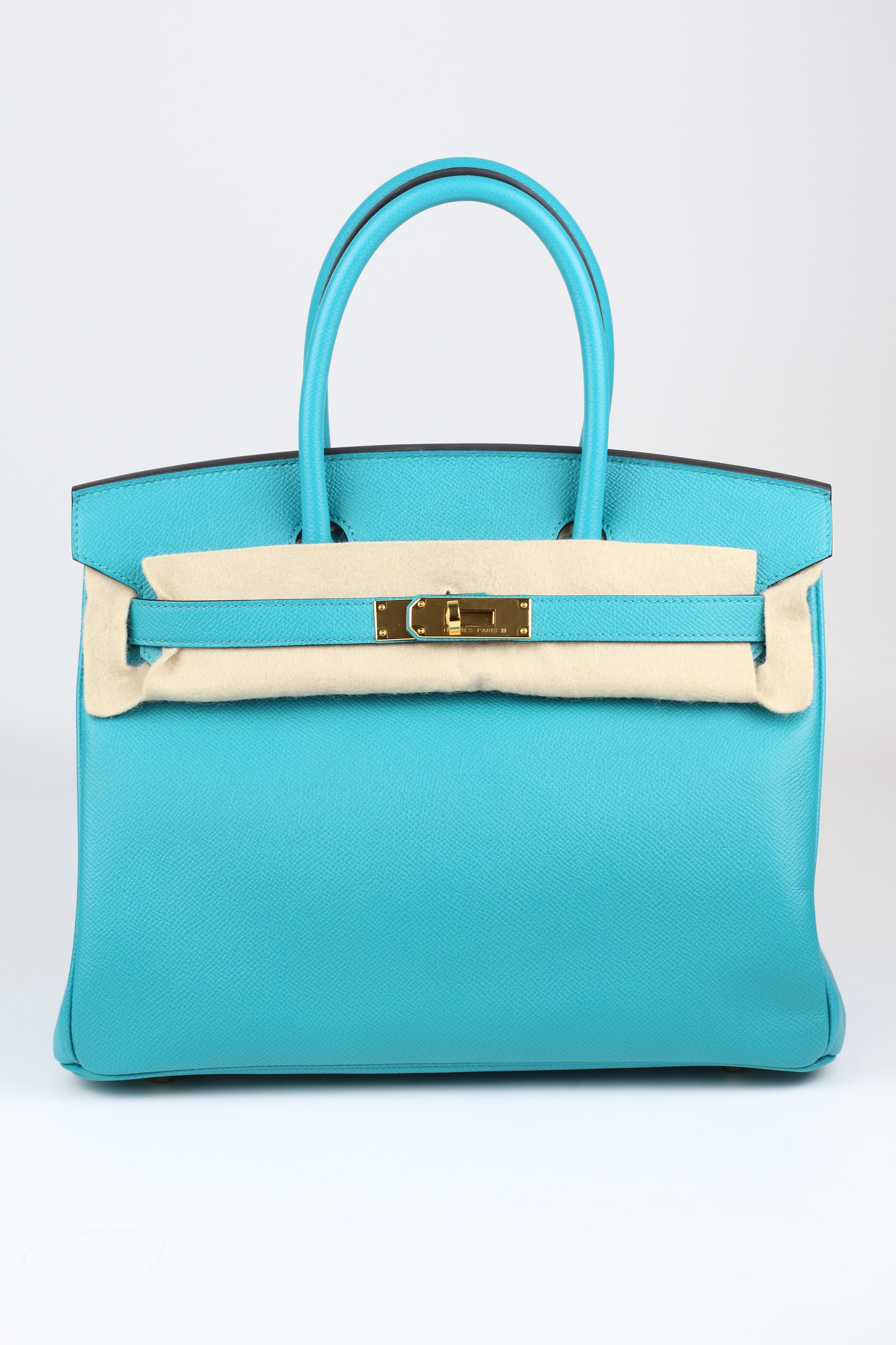 HERMÈS Birkin Bleu Paon  Gold