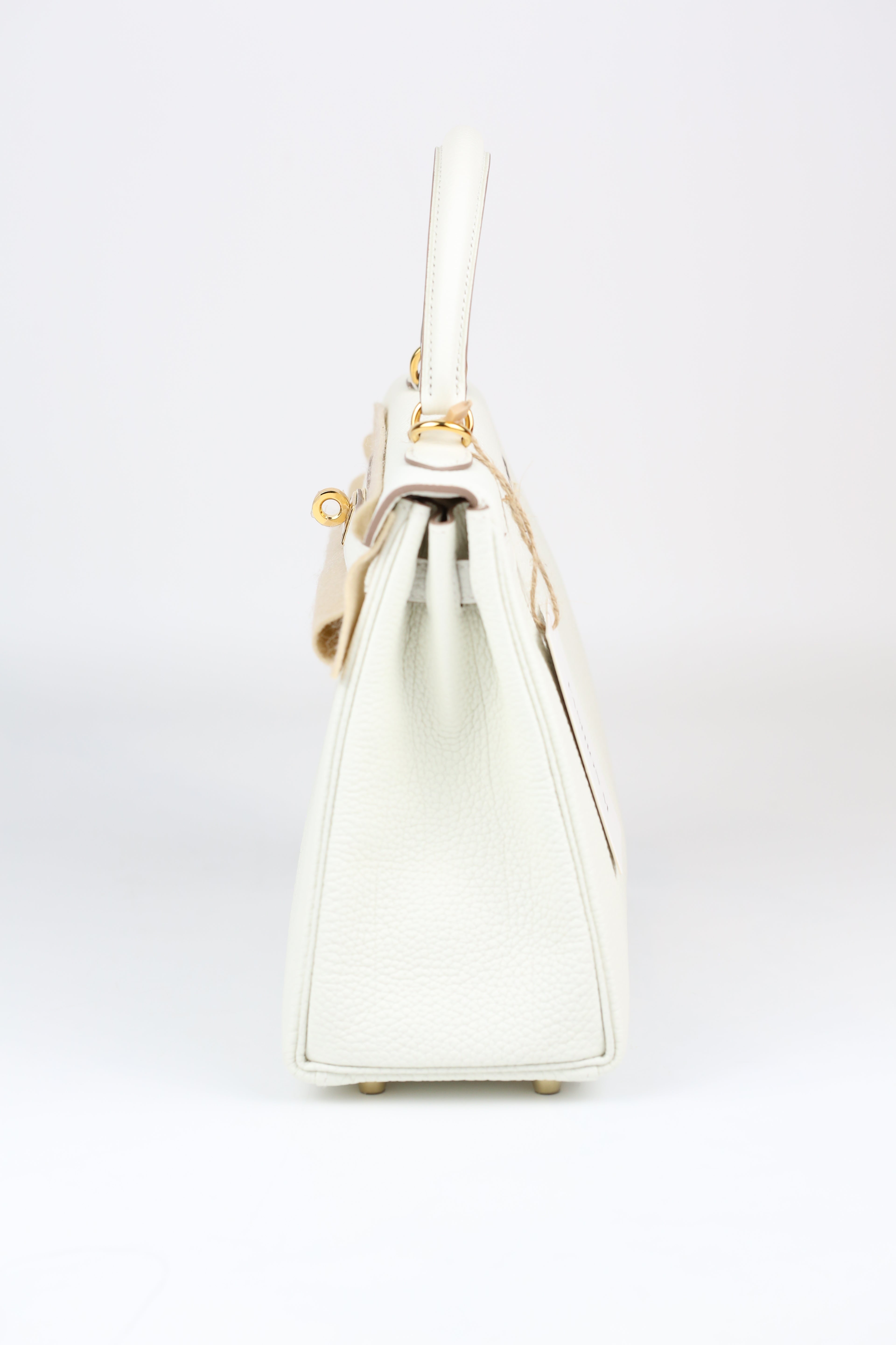 HERMÈS Kelly 25 Mushroom Gold