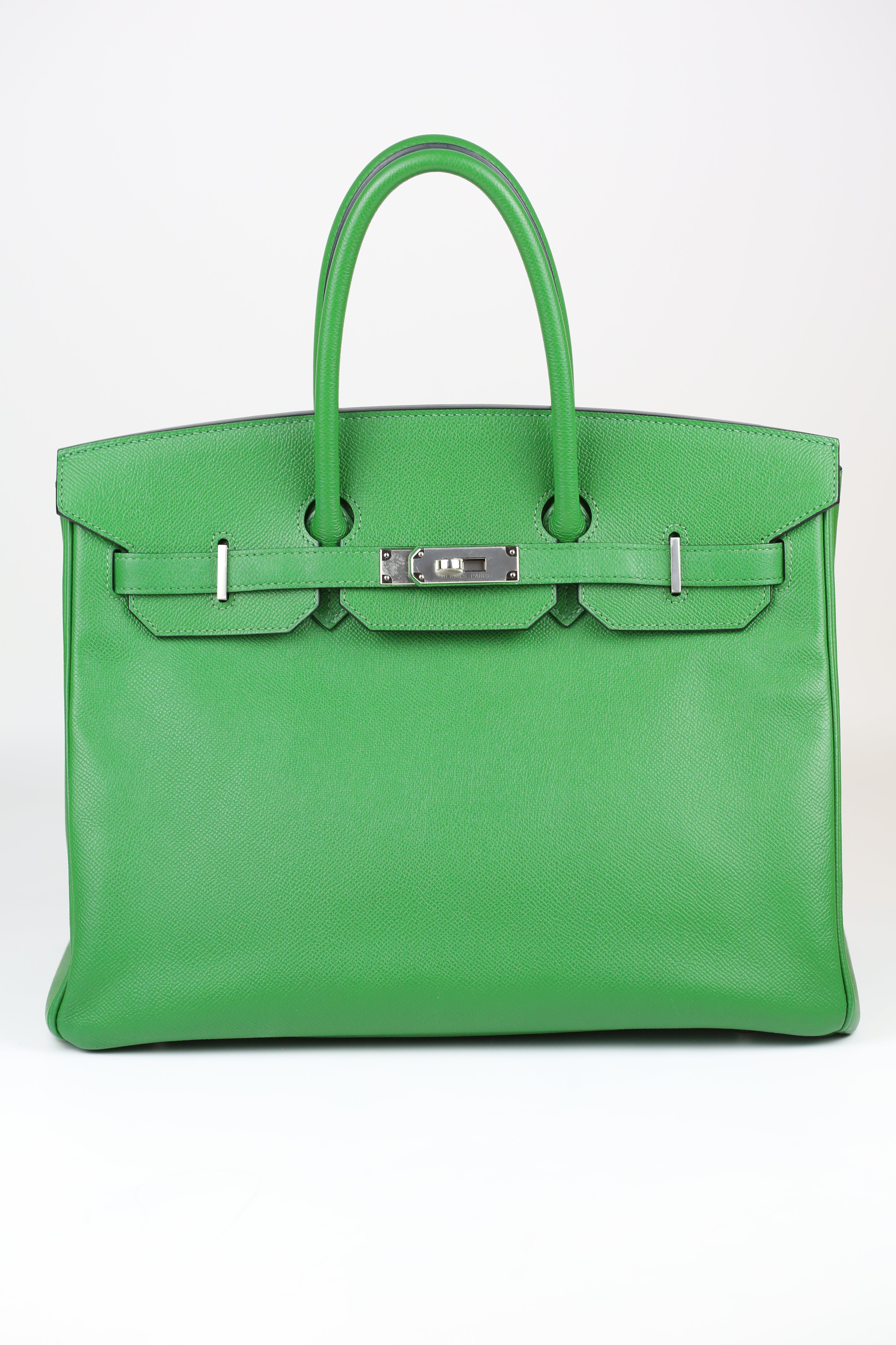 HERMÈS Birkin 35 Bamboo Silver