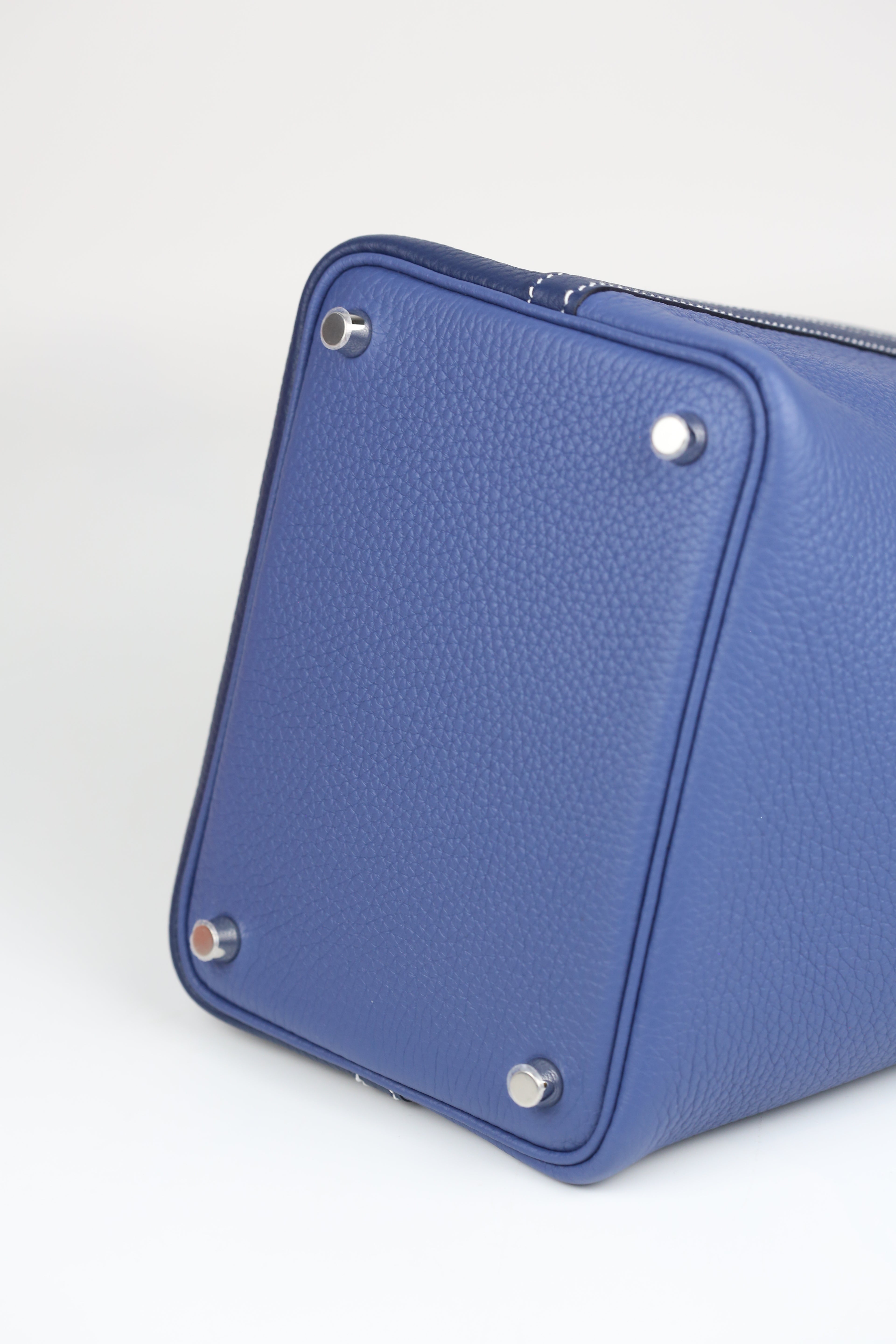 HERMÈS Picotin 18 Blue Saphir Silver