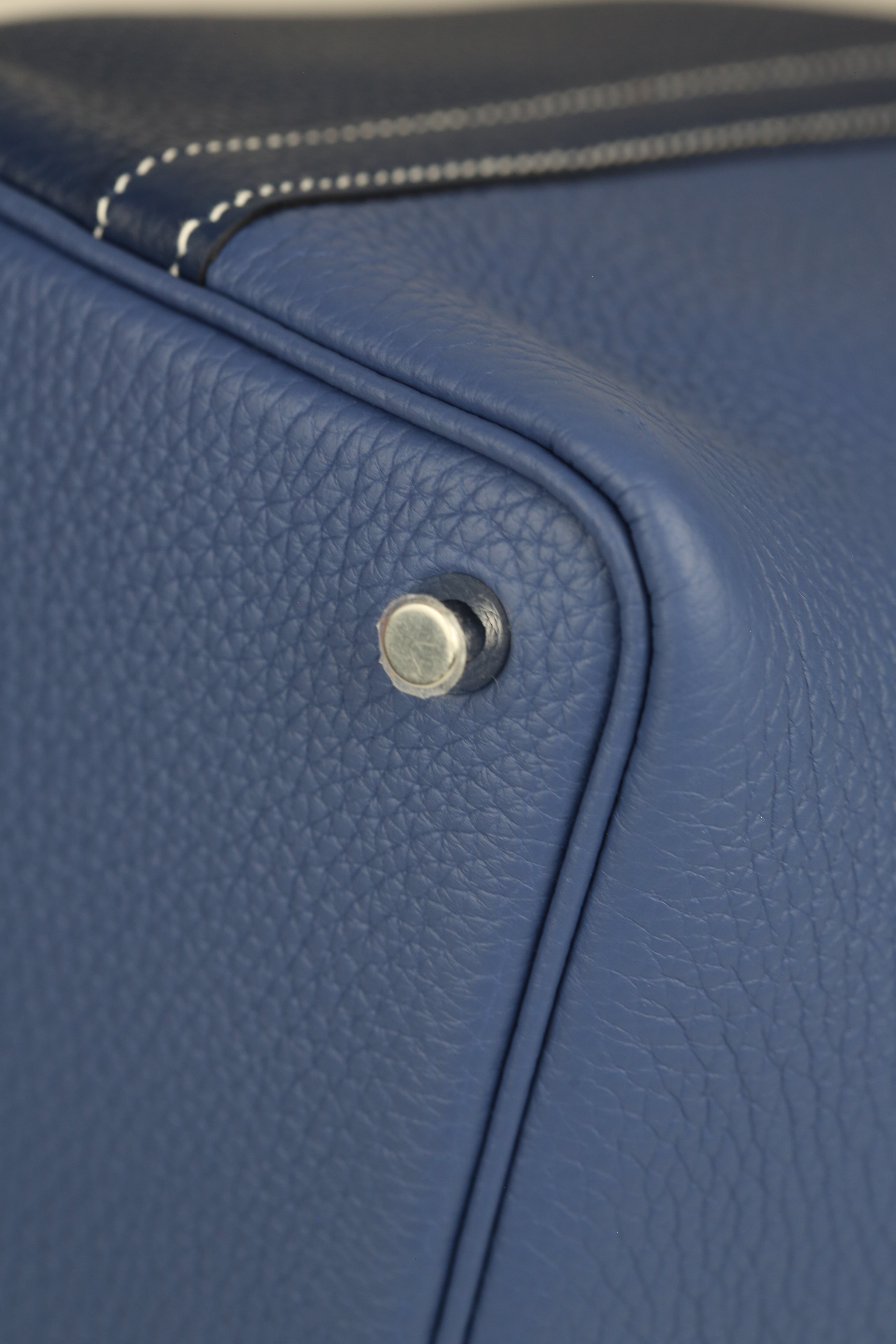 HERMÈS Picotin 18 Blue Saphir Silver