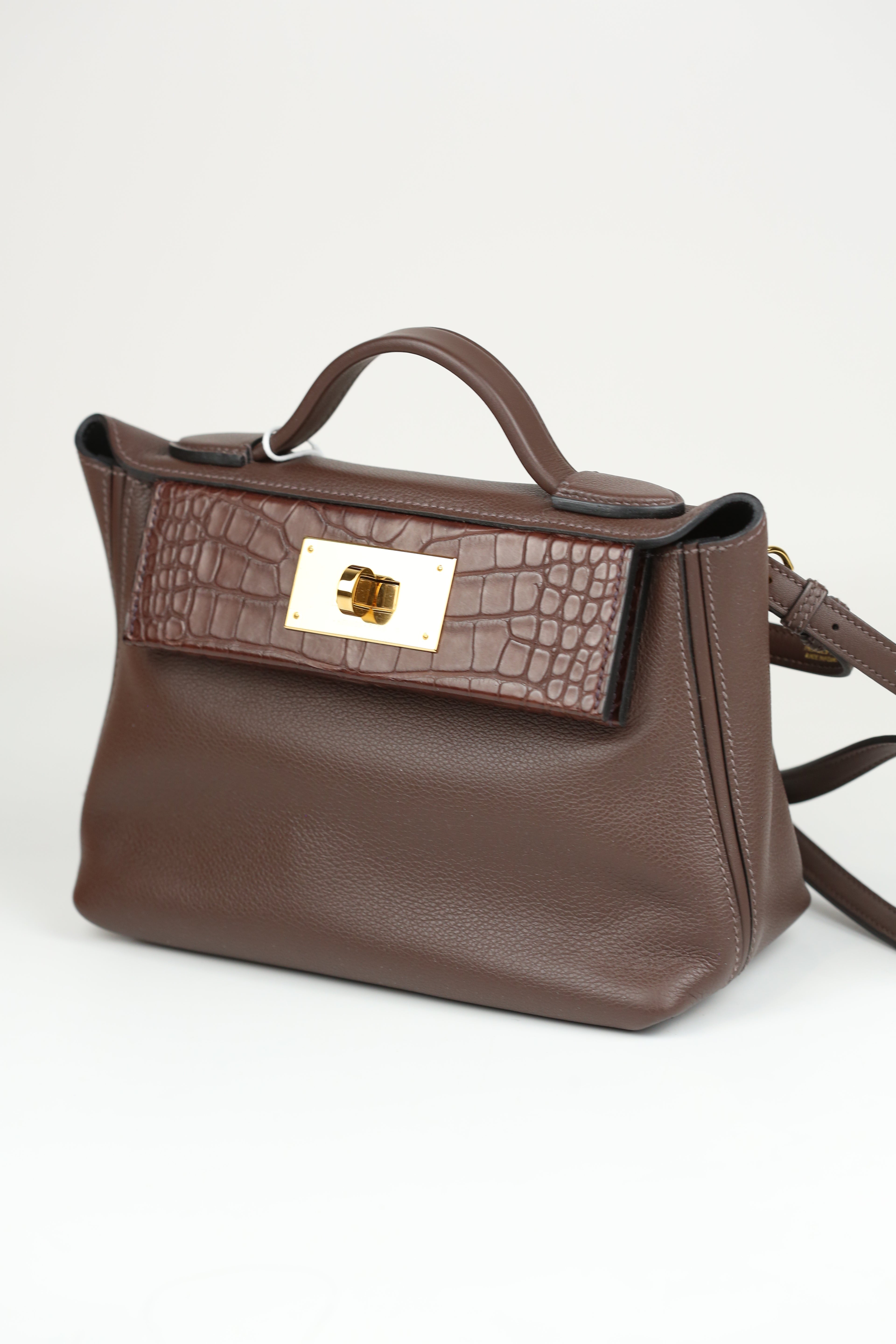 HERMÈS 2424 Mini touch Moka Gold