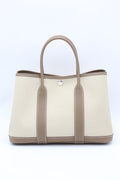 HERMÈS Garden 30 Etoupe Canvas