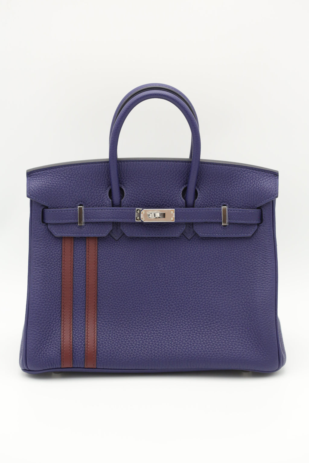 HERMÈS Birkin 25  Officer Silver Togo