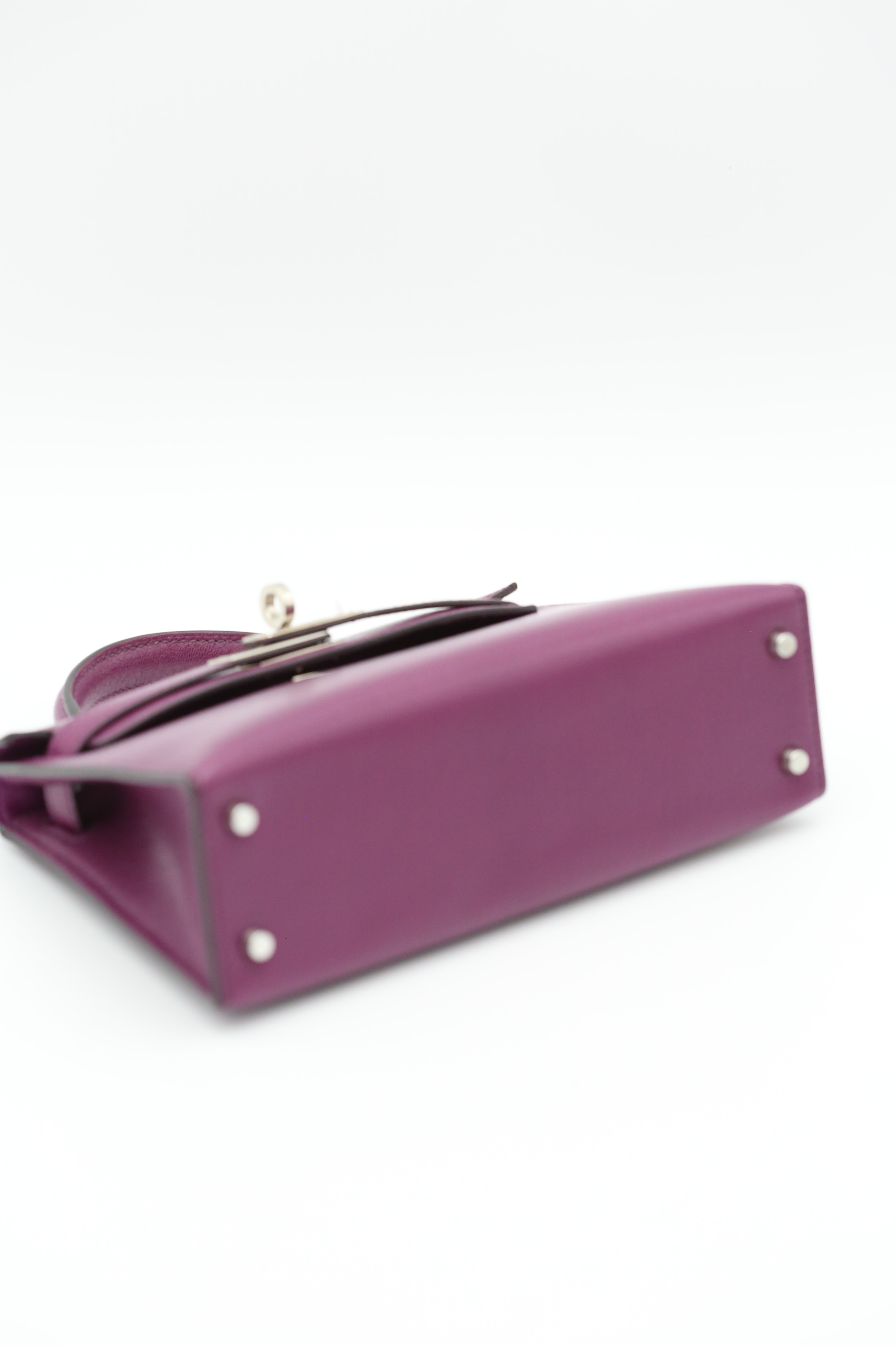 HERMÈS Mini Kelly Anemone Cherve