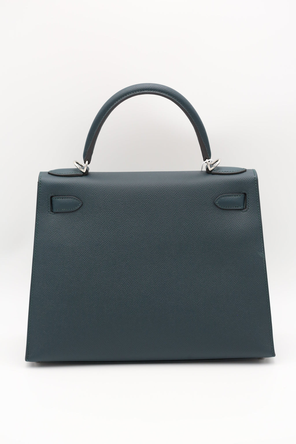 HERMÈS Kelly 28 Vert Cypress Silver