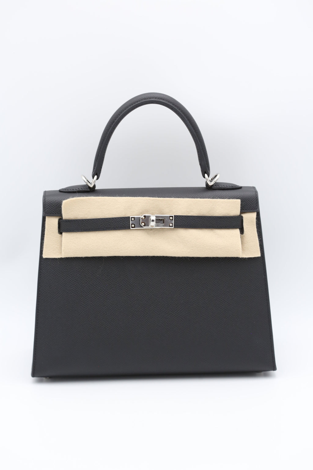 HERMÈS Kelly 28 Epsom Silver