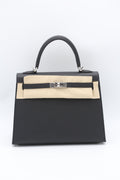 HERMÈS Kelly 28 Epsom Silver