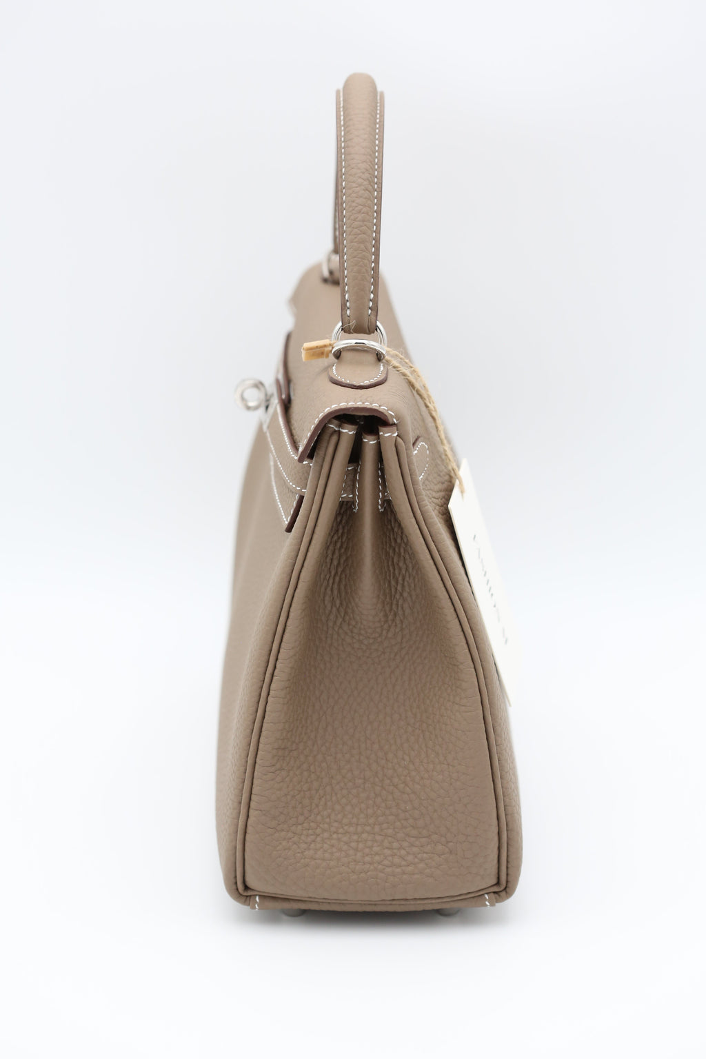 HERMÈS Kelly 25 Etoupe Silver