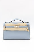 HERMÈS Mini Kelly Pochette J7 Blue Lin