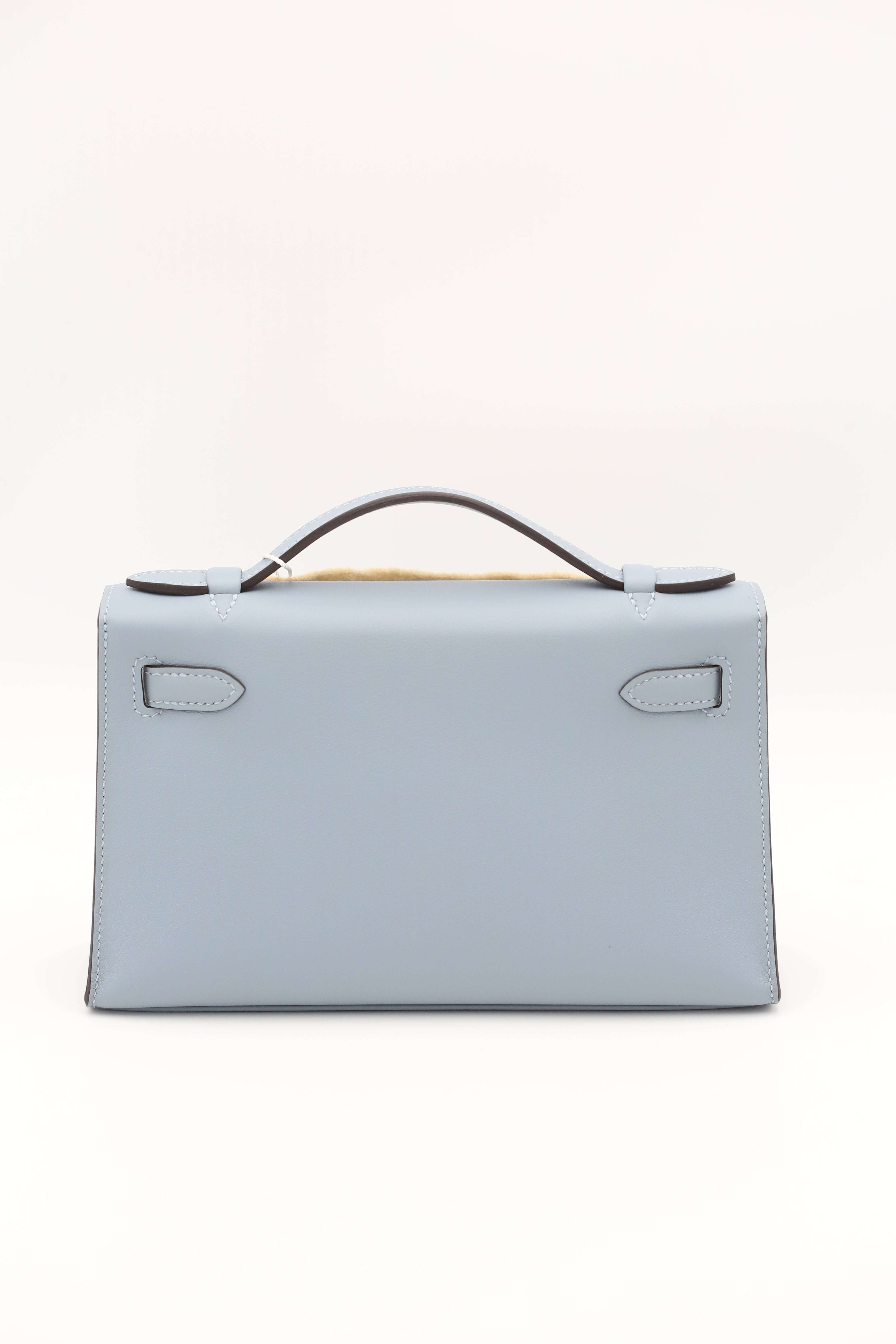 HERMÈS Mini Kelly Pochette J7 Blue Lin