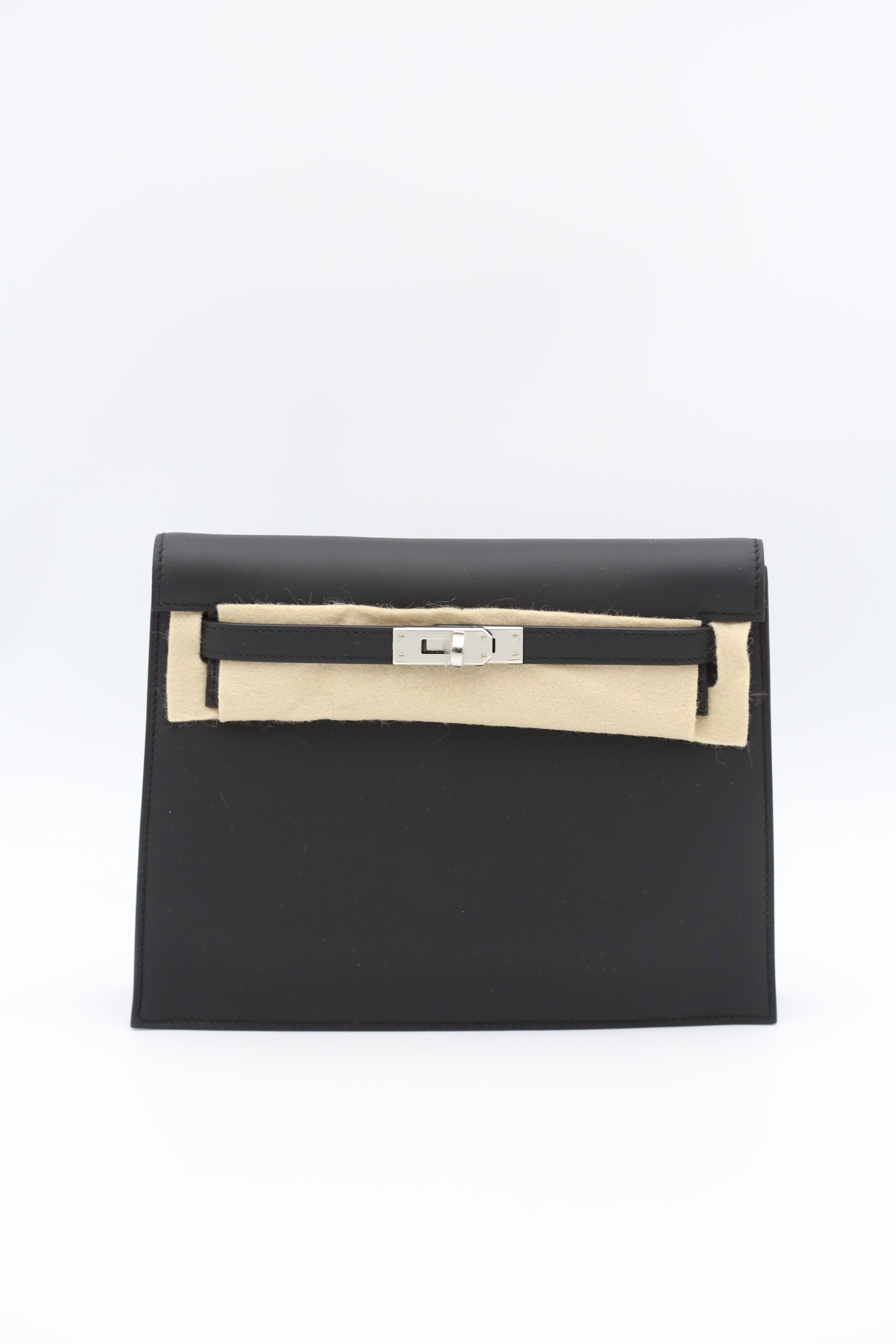 HERMÈS Kelly Danse Noir Silver