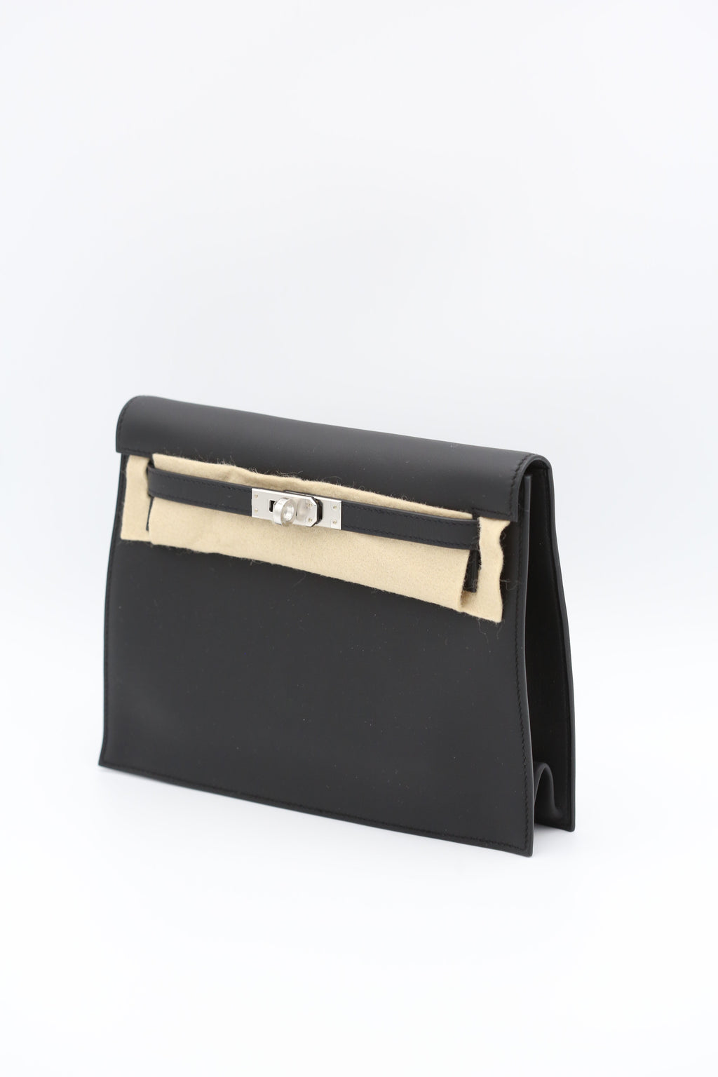 HERMÈS Kelly Danse Noir Silver