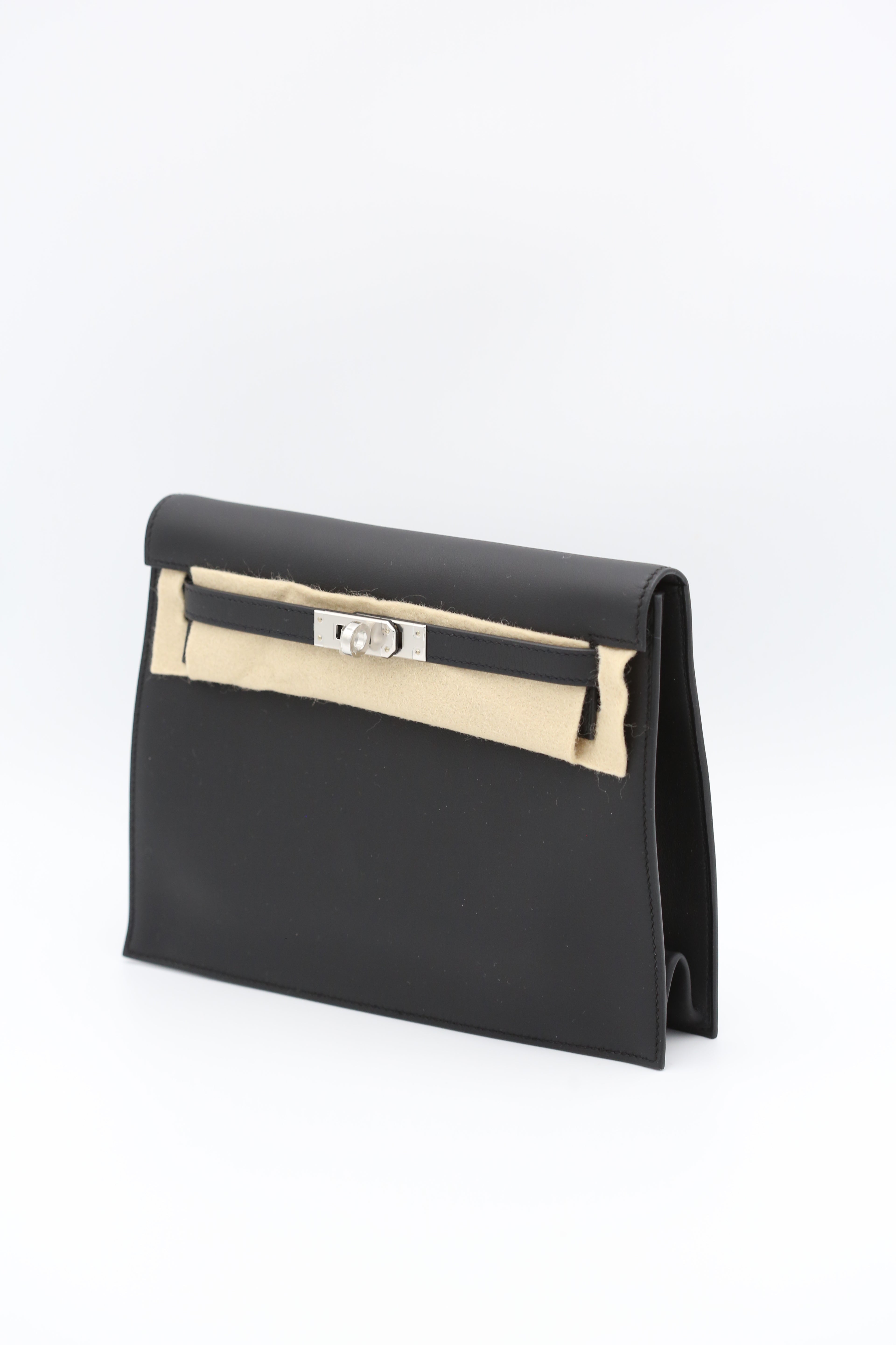HERMÈS Kelly Danse Noir Silver