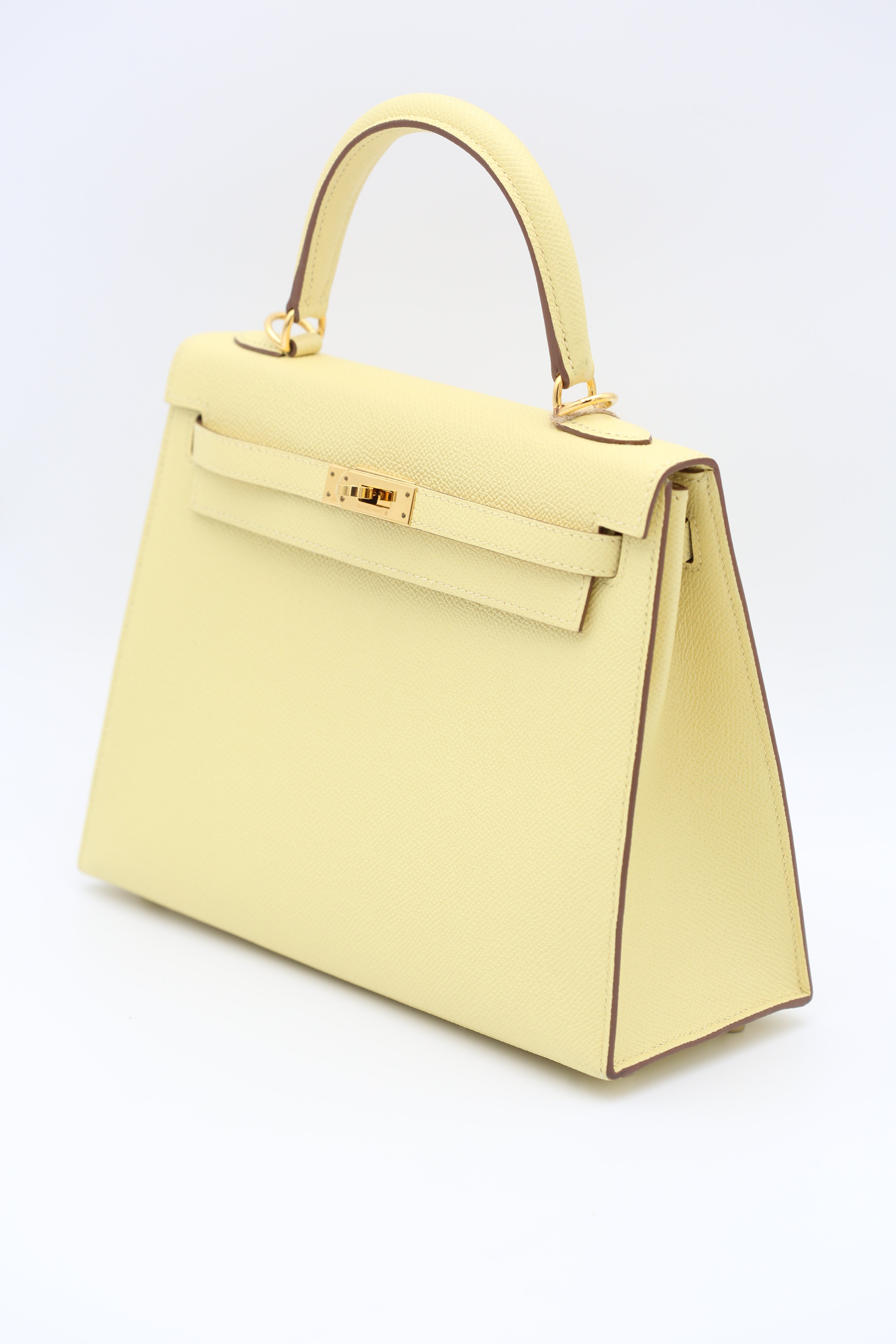 HERMÈS Kelly 28 Jaune Poussin Gold