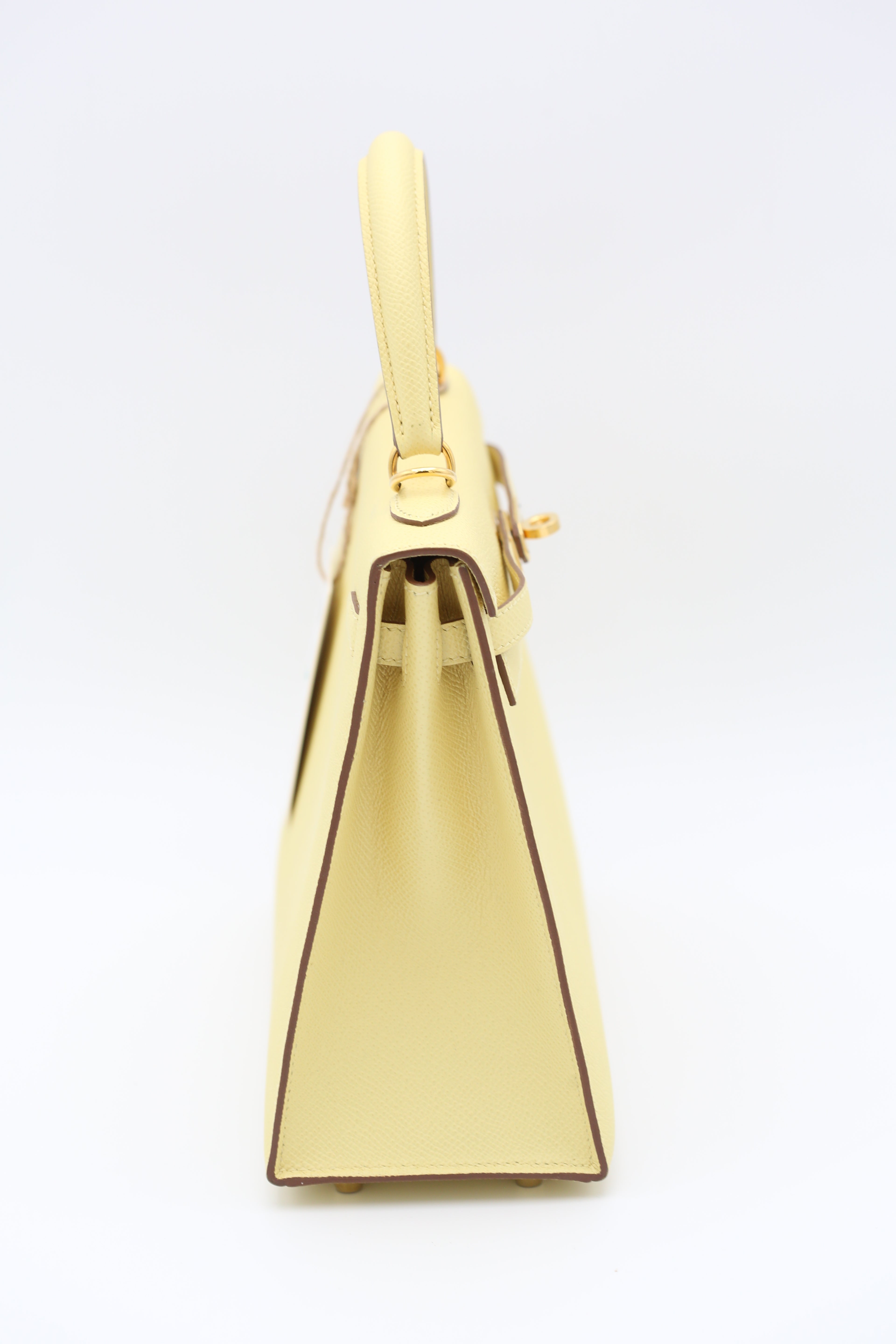 HERMÈS Kelly 28 Jaune Poussin Gold