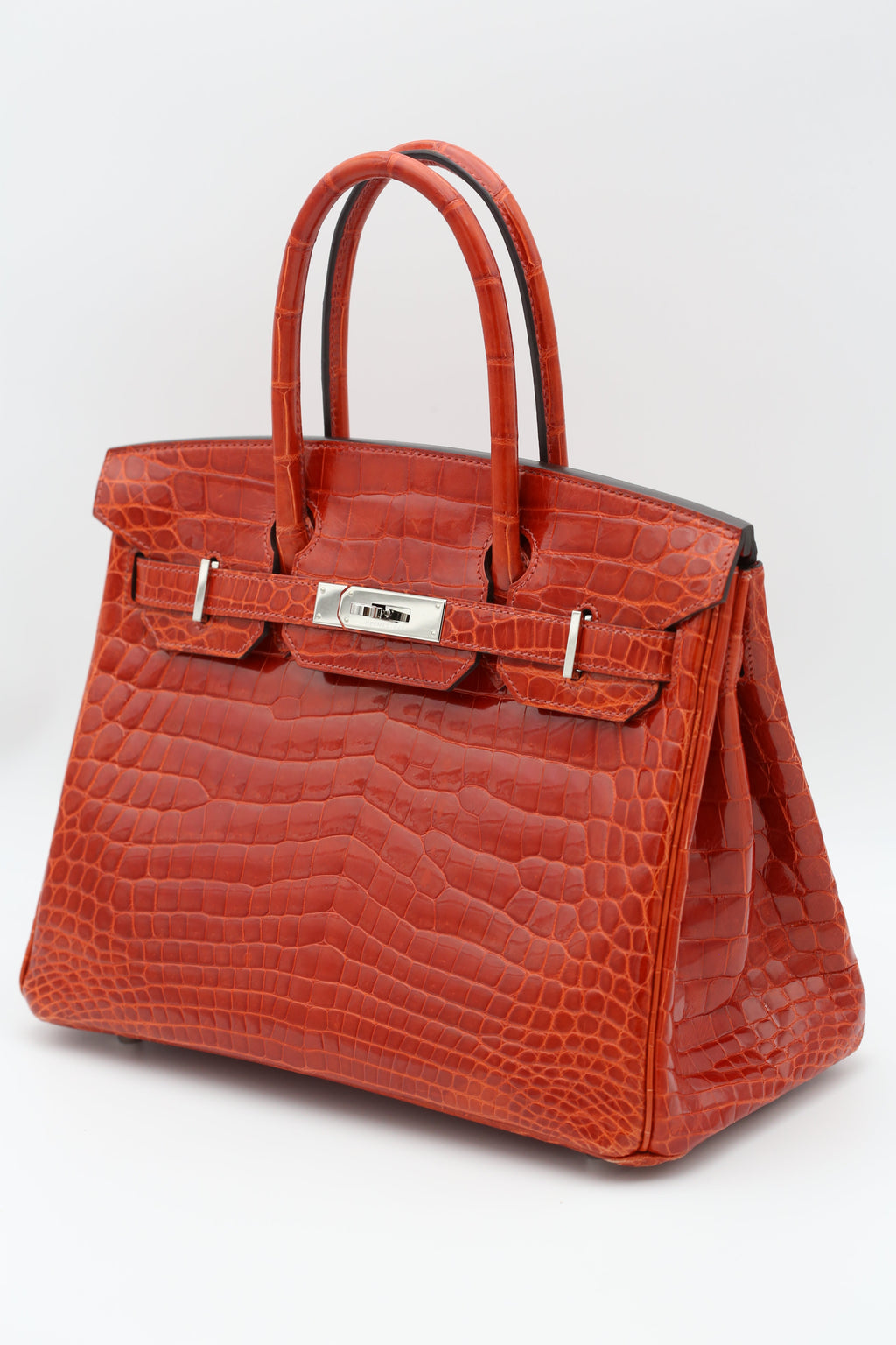 HERMÈS Birkin 30 Geranium Silver