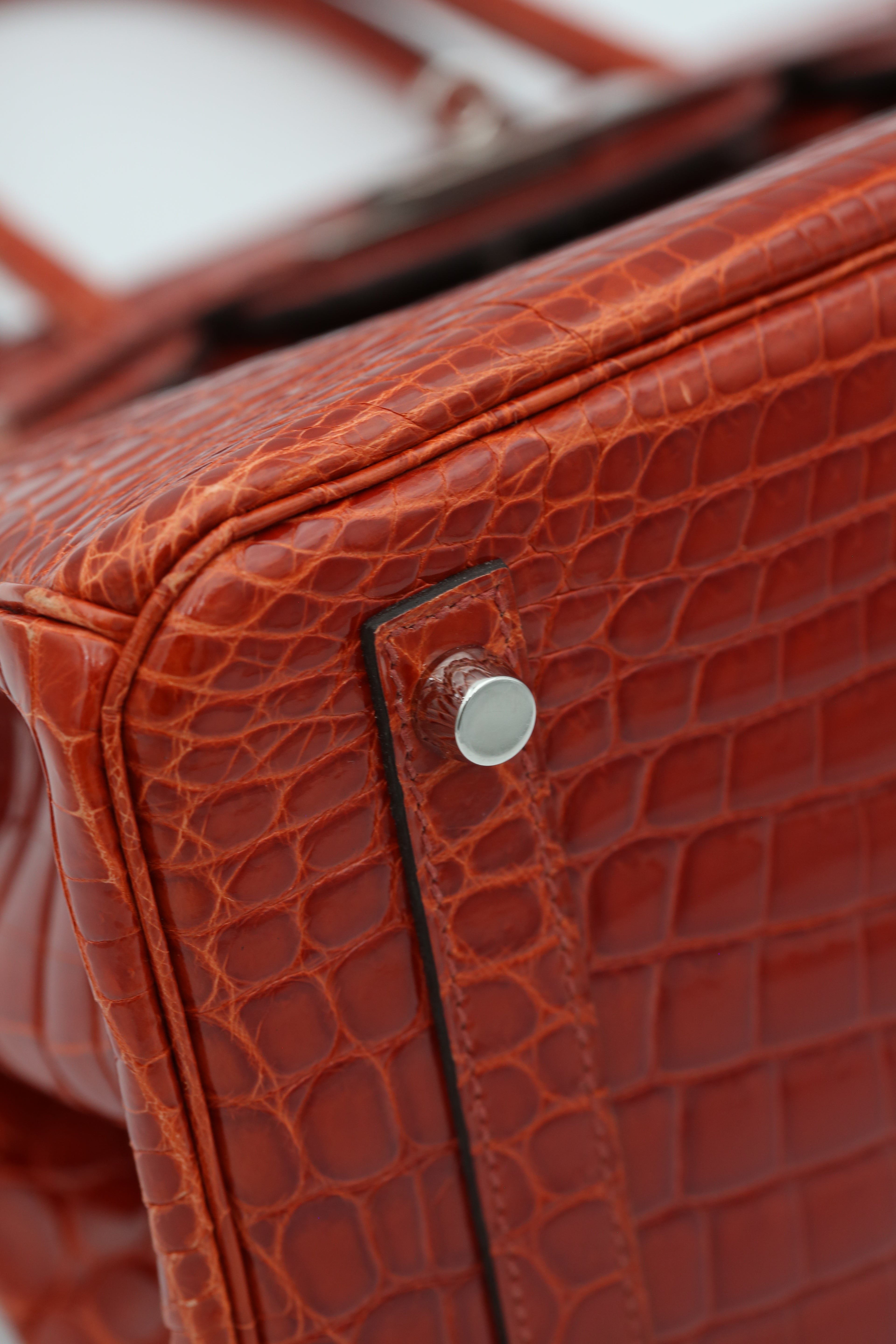 HERMÈS Birkin 30 Geranium Silver