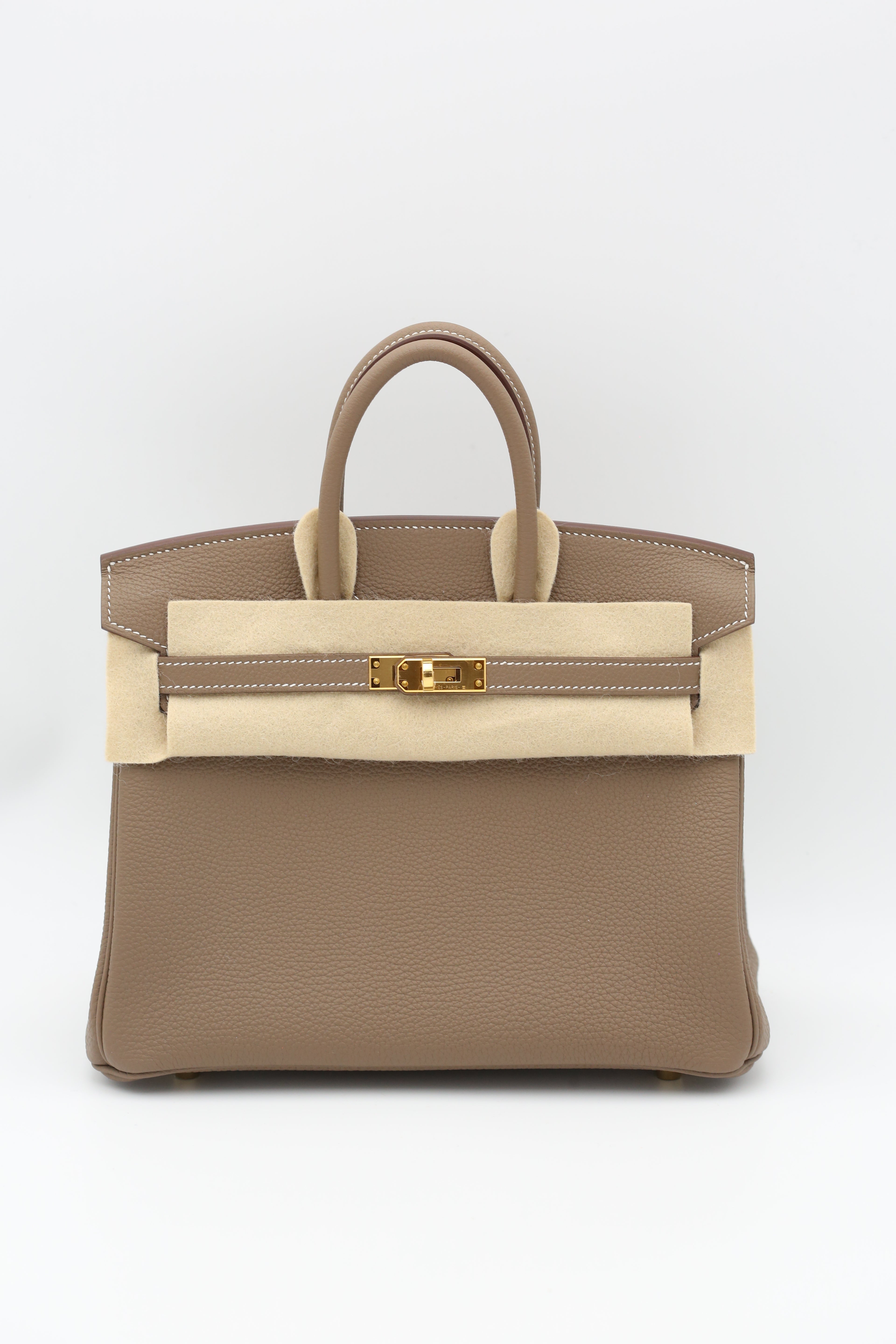 HERMÈS Birkin 25 Etoupe Gold