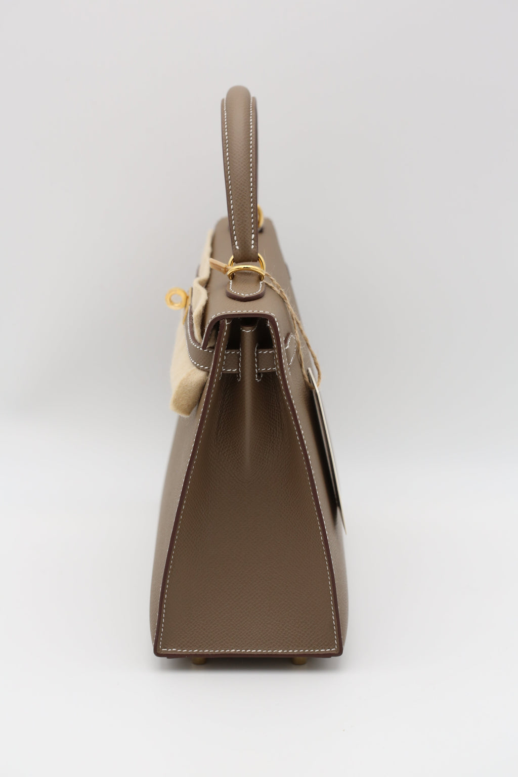 HERMÈS Kelly 25 Etoupe Gold