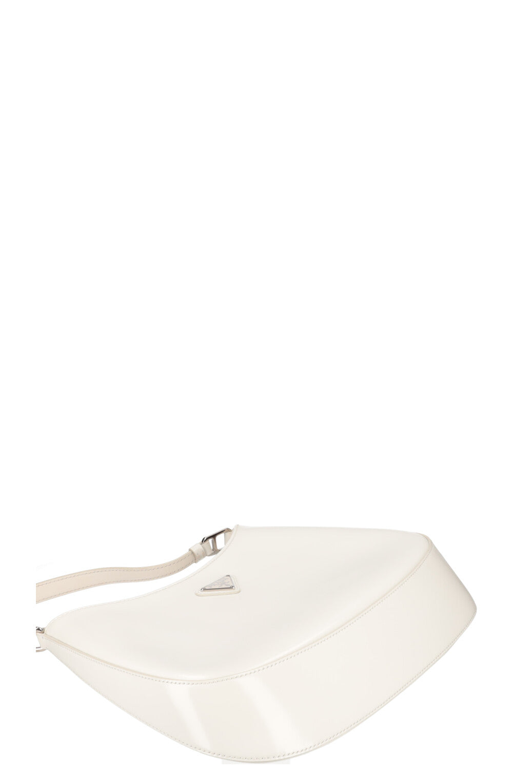 PRADA Cleo Shoulder Bag Brushed Leather White