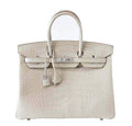 Hermès Birkin 35 Alligator Beton Bag PHW