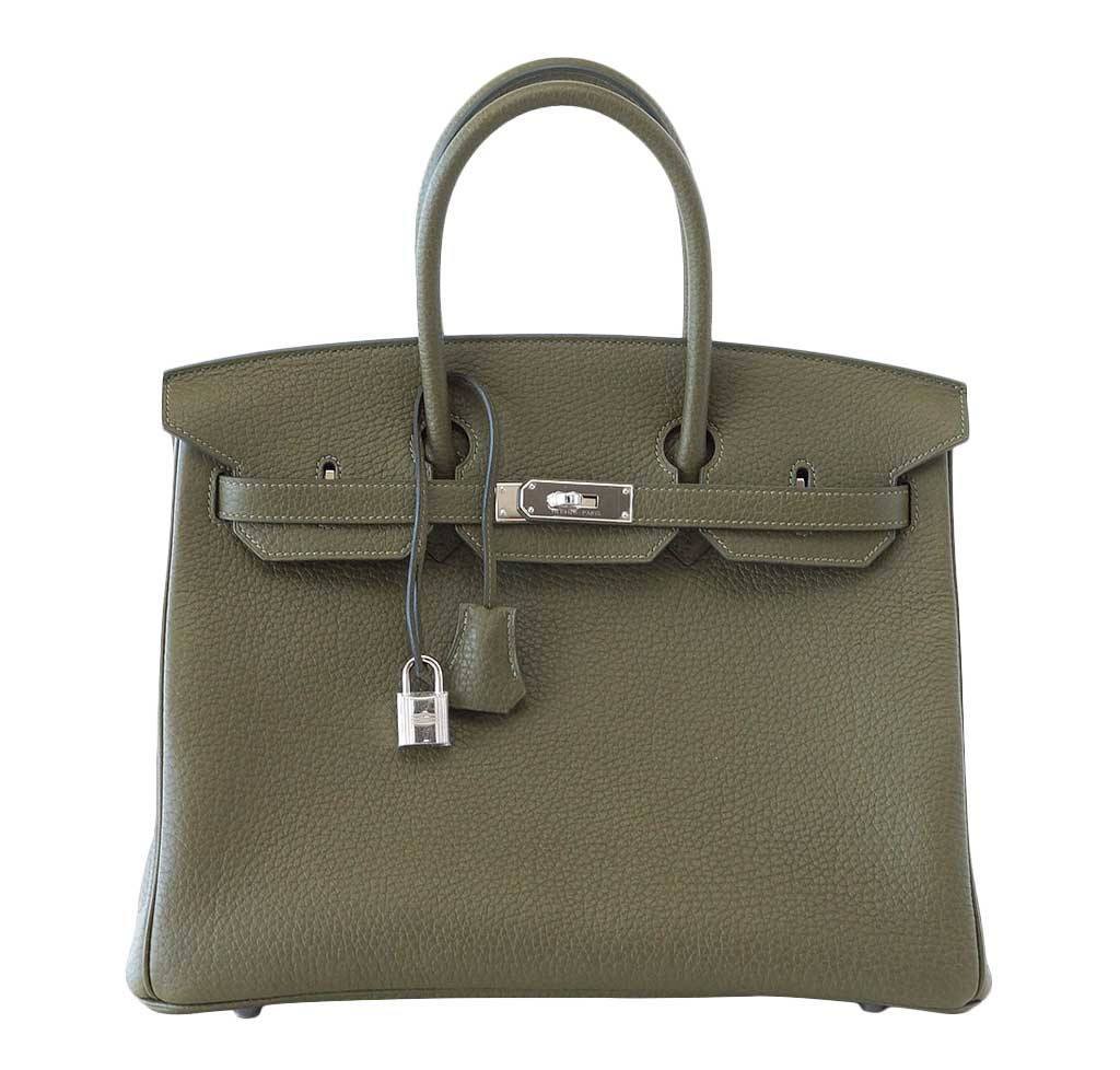 Hermès Birkin 35 Vert Veronese Fjord Bag