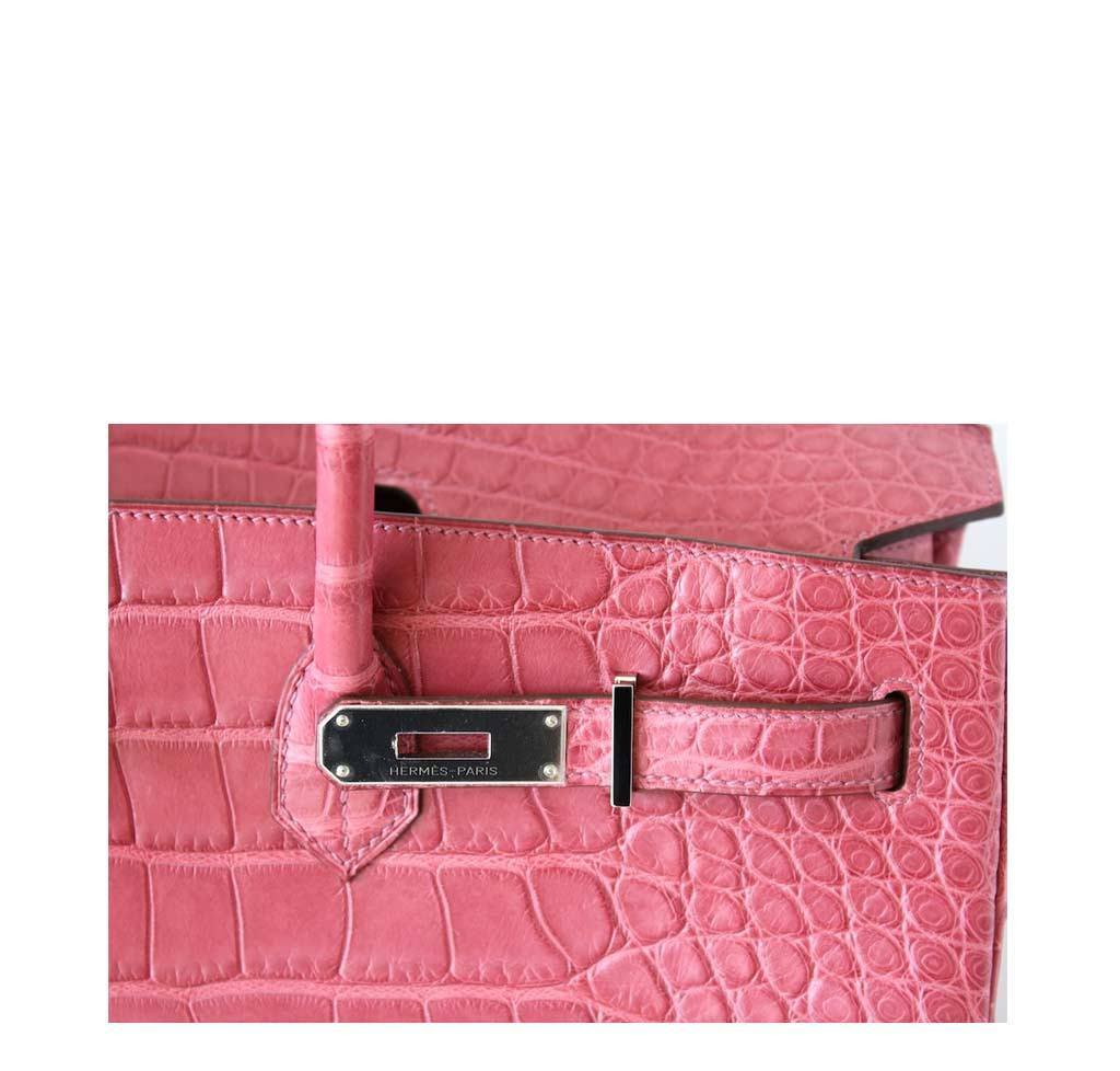 Hermès Birkin 40 Boise de Rose Alligator Bag