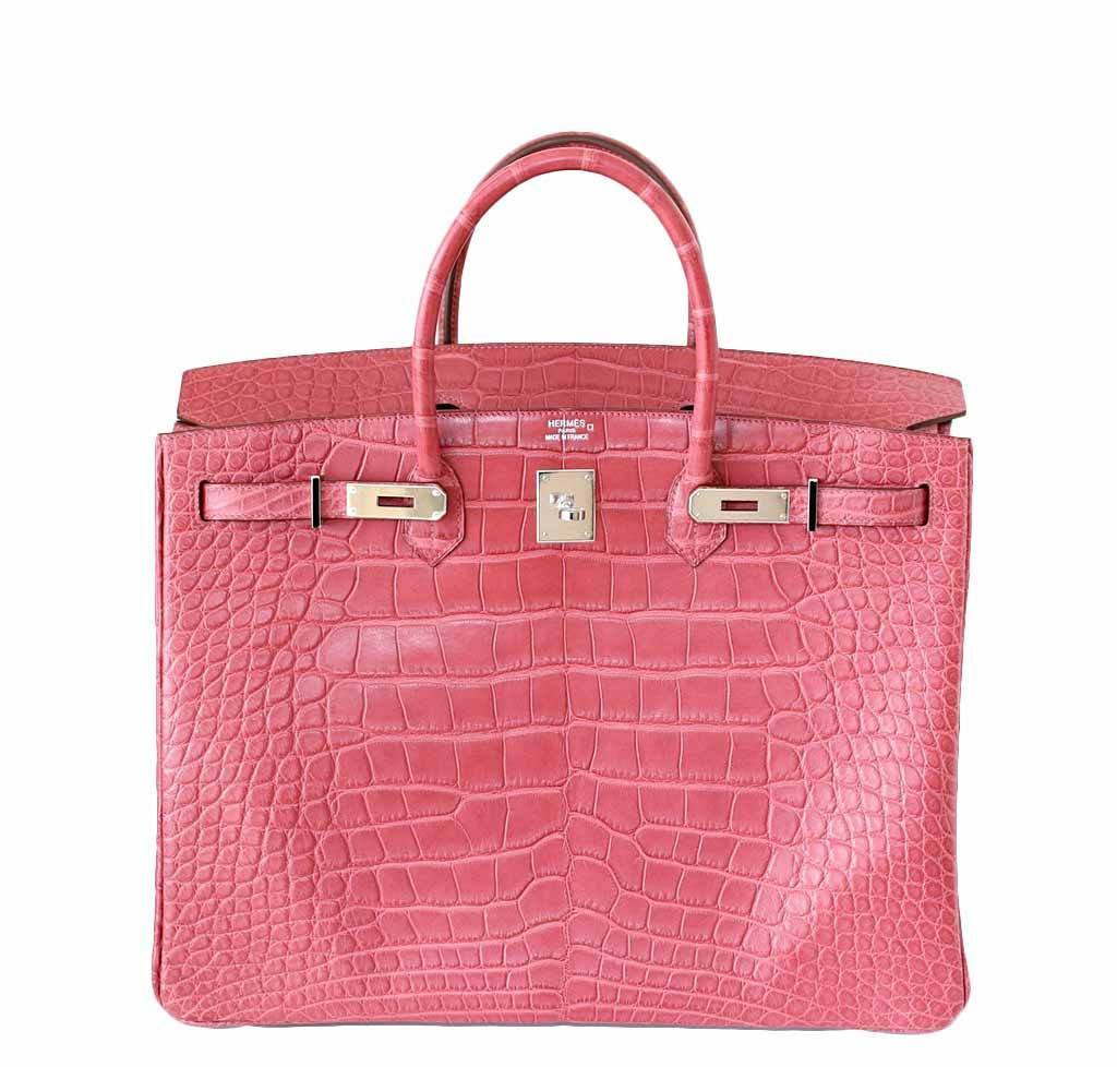 Hermès Birkin 40 Boise de Rose Alligator Bag
