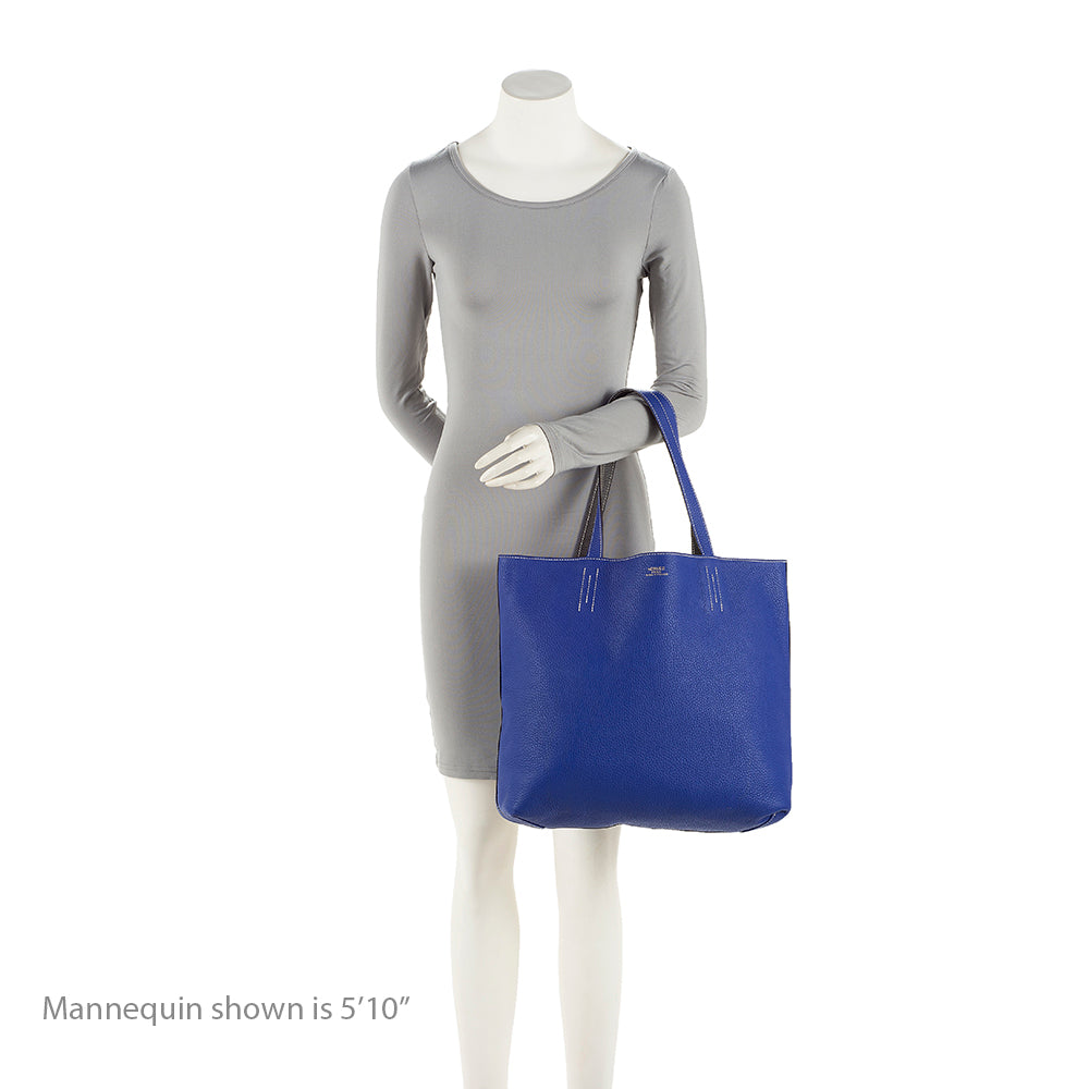 Hermes Clemence Leather Double Sens 45 Tote (SHF-20430)