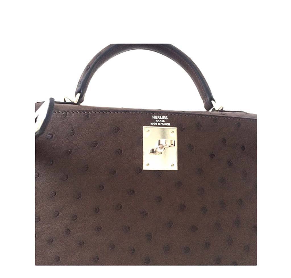 Hermès Kelly 28 Sellier Marron Palladium Hardware
